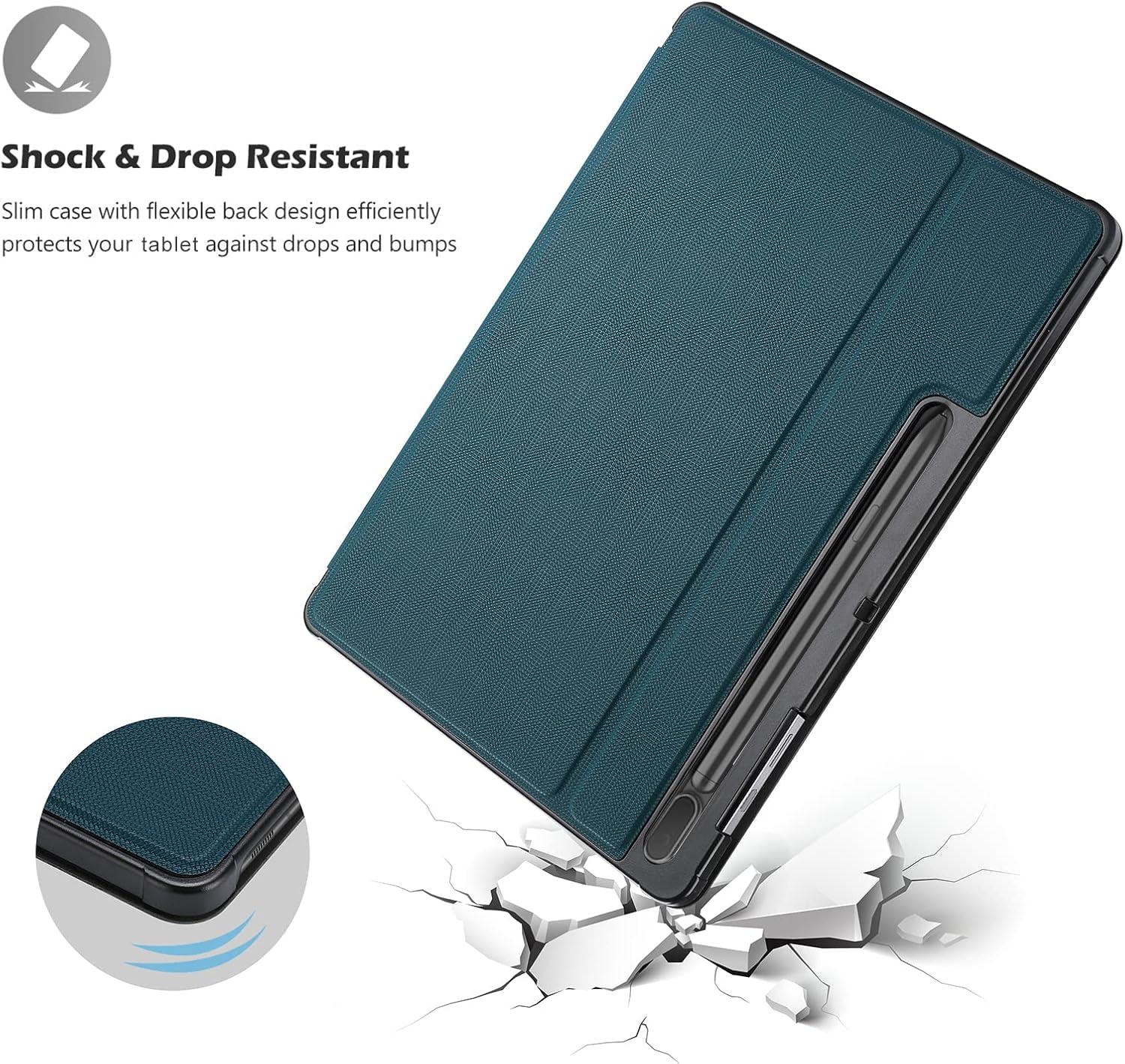image:imageProCase Case for Galaxy Tab S8 PlusS7 FE 2021S7 Plus 2020 124 Inch with S Pen Holder Slim Stand Folio Smart Cover for 124 Tablet SMX800 X806 T730 T736 T970 T975 T976 T978 TealTeal