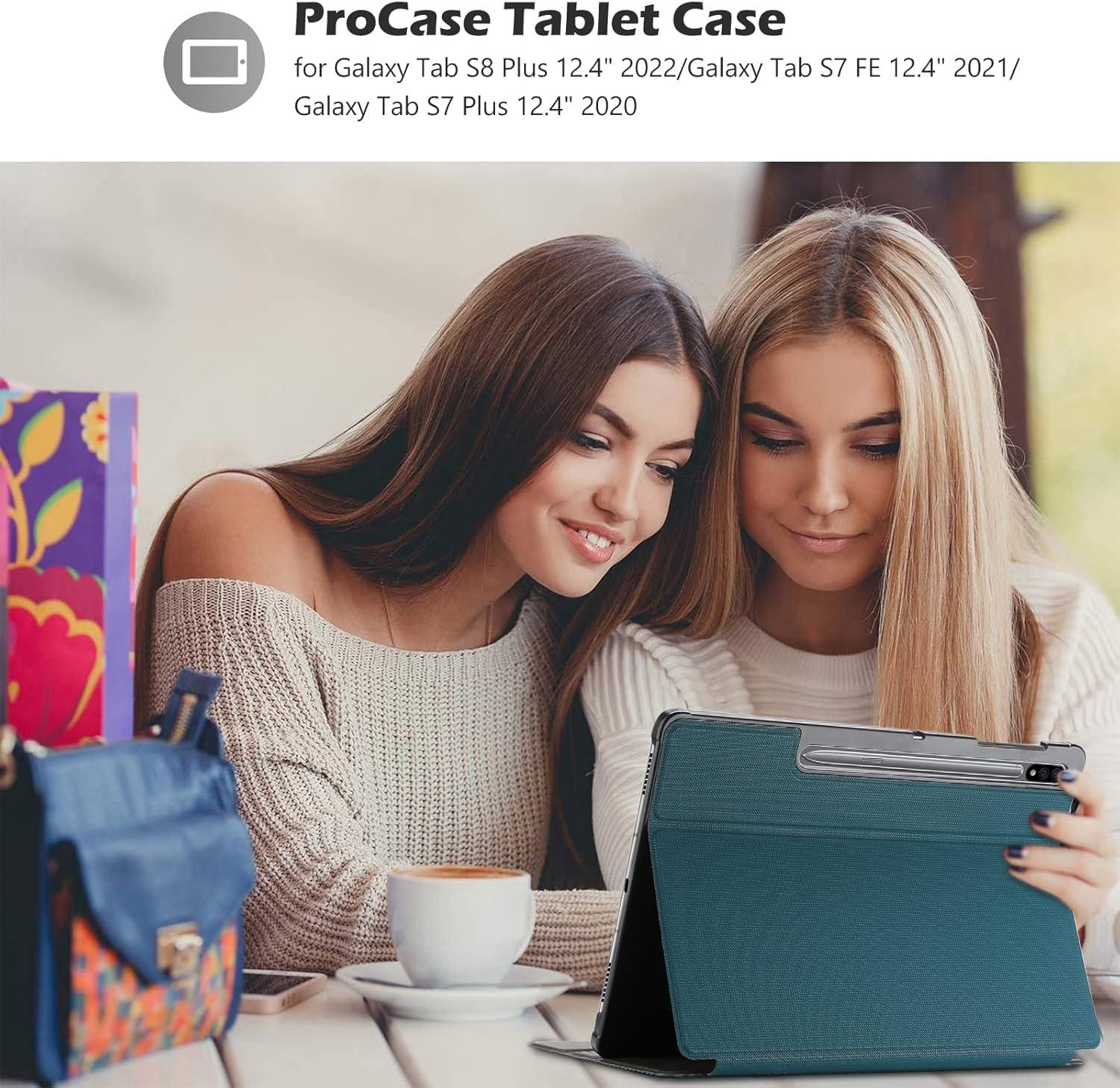 image:imageProCase Case for Galaxy Tab S8 PlusS7 FE 2021S7 Plus 2020 124 Inch with S Pen Holder Slim Stand Folio Smart Cover for 124 Tablet SMX800 X806 T730 T736 T970 T975 T976 T978 TealTeal
