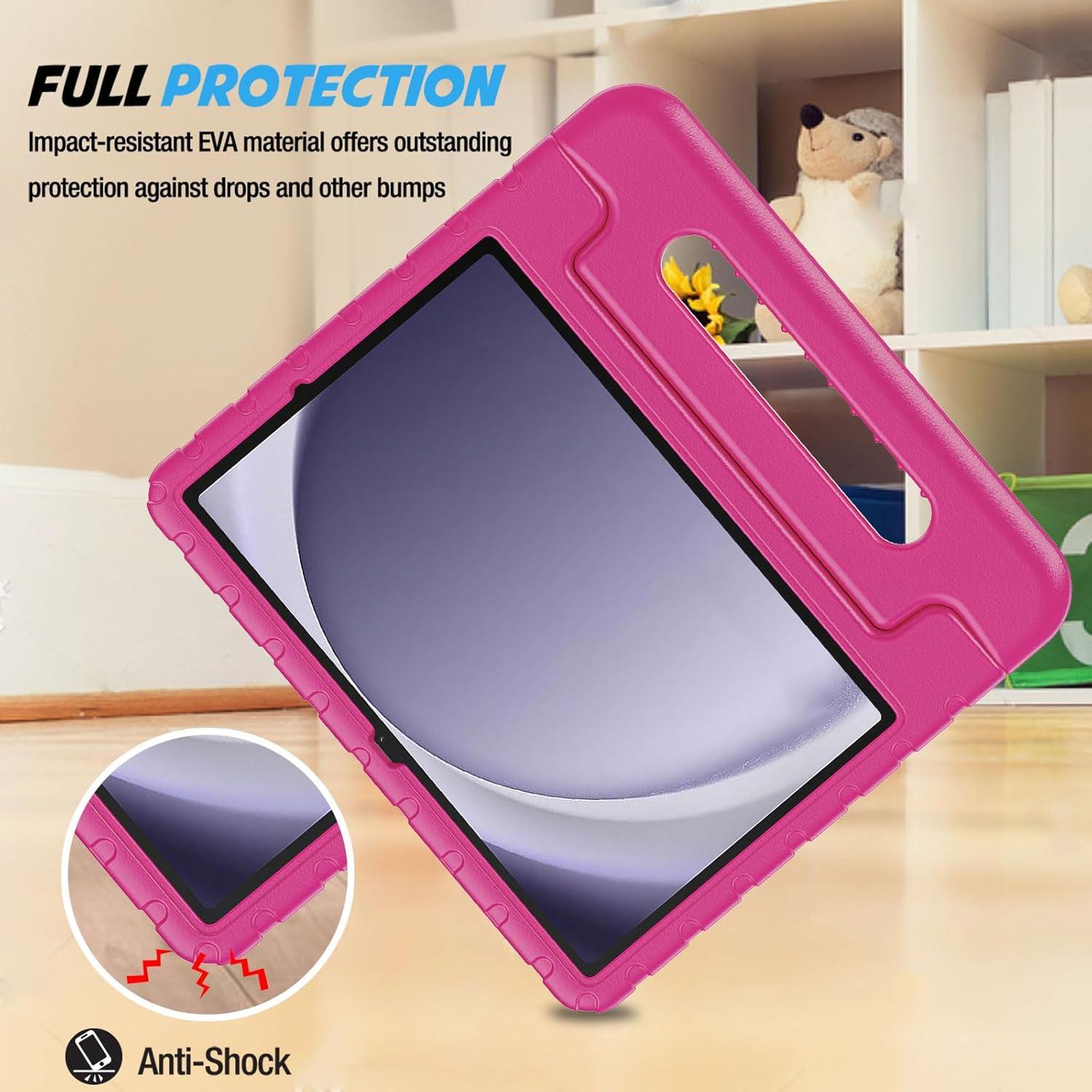 image:imageProCase Childrens Case for Samsung Galaxy Tab A9 A9 Plus 11 Inch 2023 SMX210 Lightweight Kids Case with Kickstand Shockproof Robust Child Protective Case Convertible Handle Handle Standmagenta