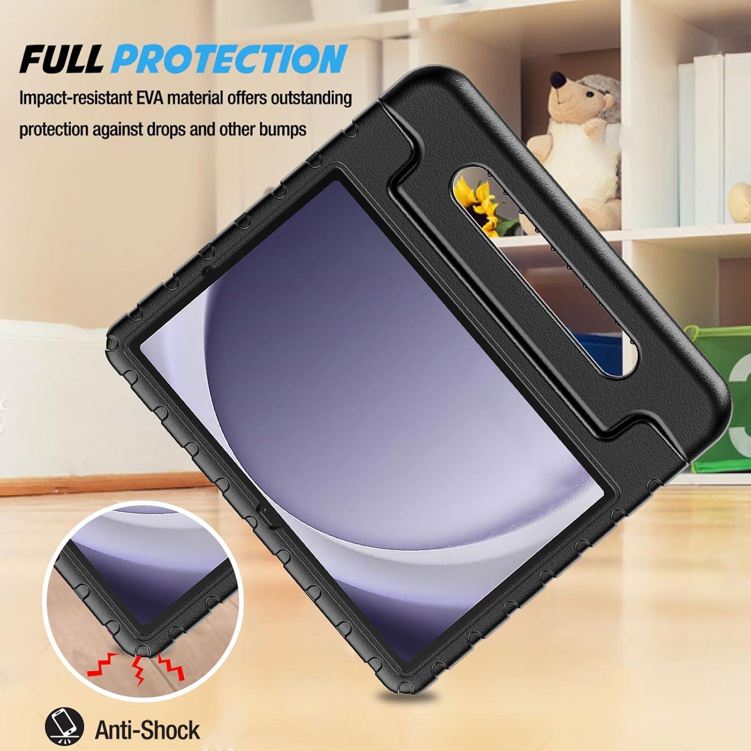image:imageProCase Childrens Case for Samsung Galaxy Tab A9 A9 Plus 11 Inch 2023 SMX210 Lightweight Kids Case with Kickstand Shockproof Robust Child Protective Case Convertible Handle Handle StandBlack