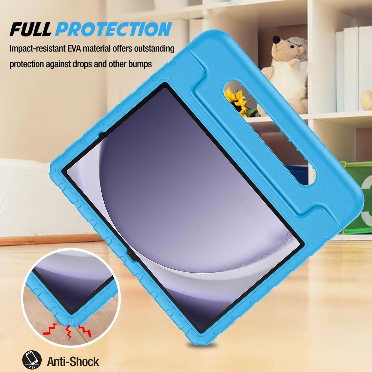 image:imageProCase Childrens Case for Samsung Galaxy Tab A9 A9 Plus 11 Inch 2023 SMX210 Lightweight Kids Case with Kickstand Shockproof Robust Child Protective Case Convertible Handle Handle StandBlue