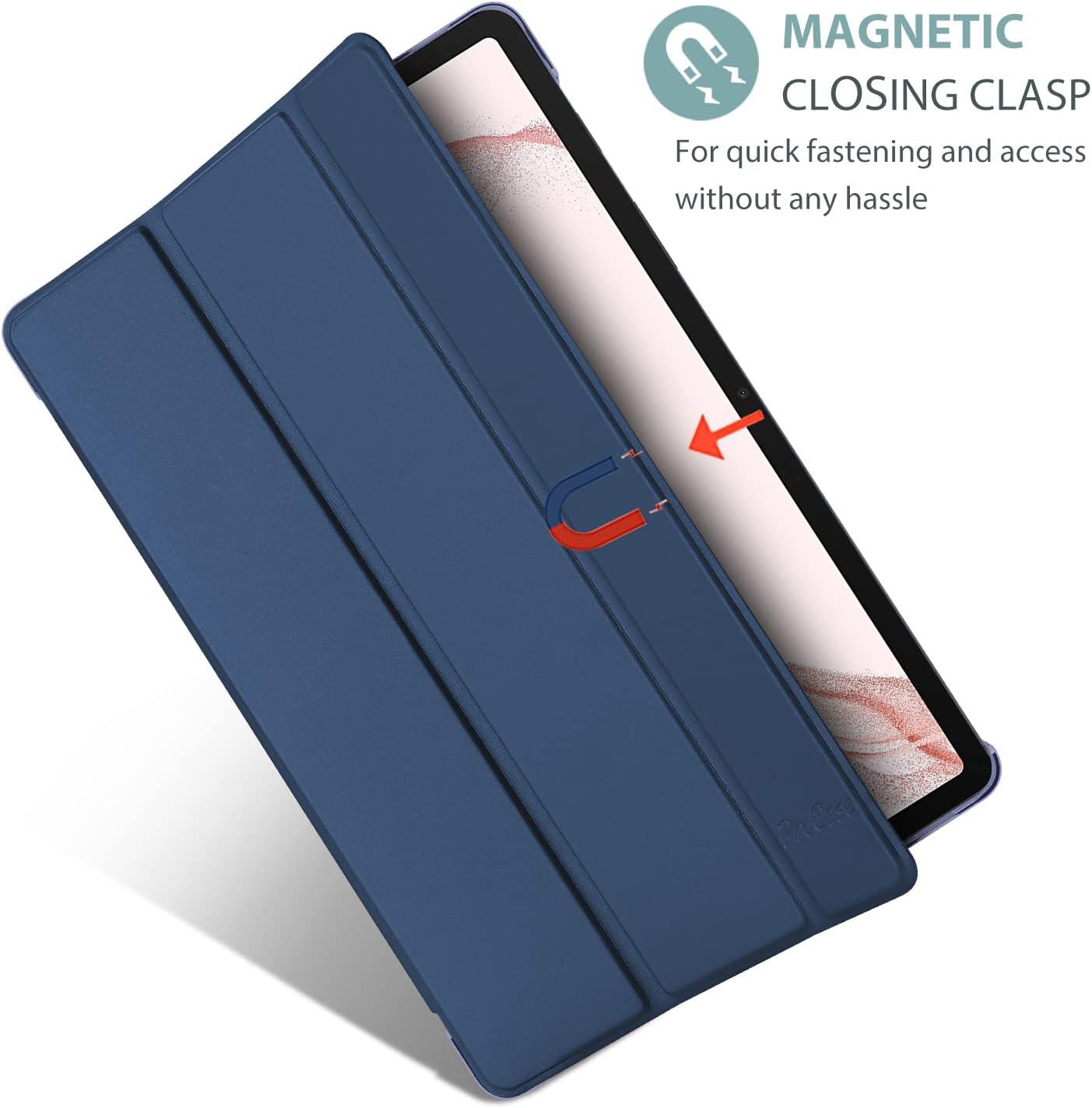 image:imageProCase Cover for Galaxy Tab S8 Tab S7 11 inch Case Protective Slim Case Folio Hard Back Stand Smart Cover for 11 Galaxy Tab S8 2022 Galaxy Tab S7 2020 SMX700 X706 T870 T875 T878 NavyNavy
