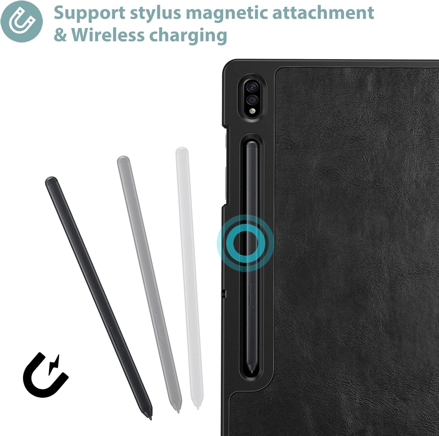 image:imageProCase Cover for Galaxy Tab S8 Ultra Case 146 Inch 2022 Model X900 X906 Trifold Slim Case Folio PU Leather Protective Standing Cover for 146 Galaxy Tab S8 Ultra Tablet Black
