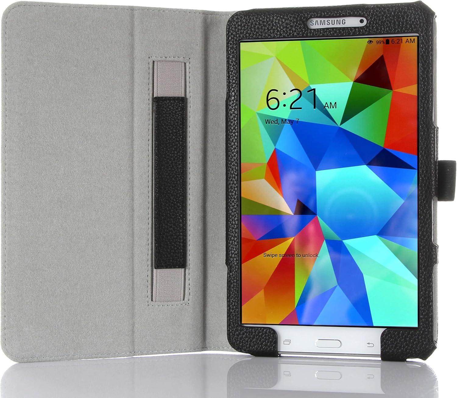 image:imageProCase Folio Case for Samsung Galaxy Tab 4 80 Tablet 2014 8 inch Model SMT330 T331 T335 Premium Leather Case with Auto SleepWake Feature Black
