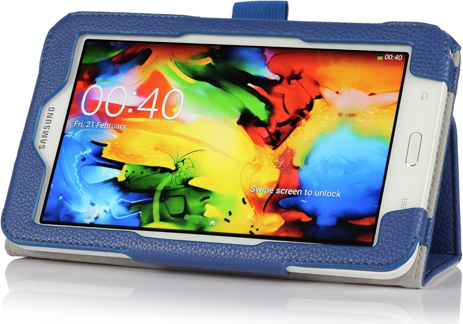 image:imageProCase Folio Case with Stand for Samsung Galaxy Tab 3 Lite 7 Tablet Lite 70 inch SMT110 Bonus Stylus Pen Included Navy Dark Blue
