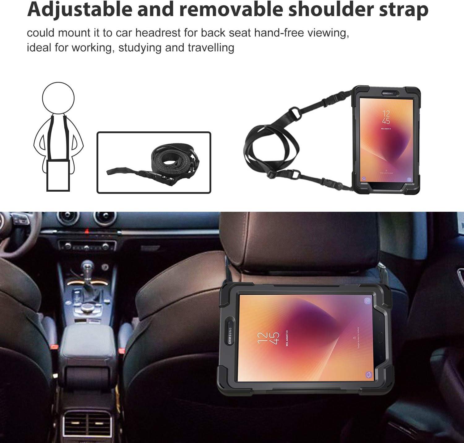 image:imageProCase Galaxy Tab A 80 2017 T380 T385 Case Old Model Rugged Heavy Duty Shockproof Rotating Kickstand Protective Cover Case for Galaxy Tab A Tablet 2017 T380 T385 Black