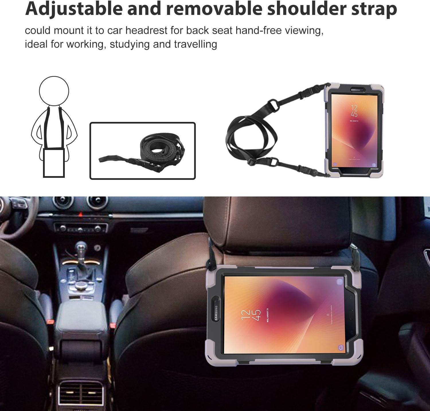 image:imageProCase Galaxy Tab A 80 2017 T380 T385 Case Old Model Rugged Heavy Duty Shockproof Rotating Kickstand Protective Cover Case for Galaxy Tab A Tablet 2017 T380 T385 Grey
