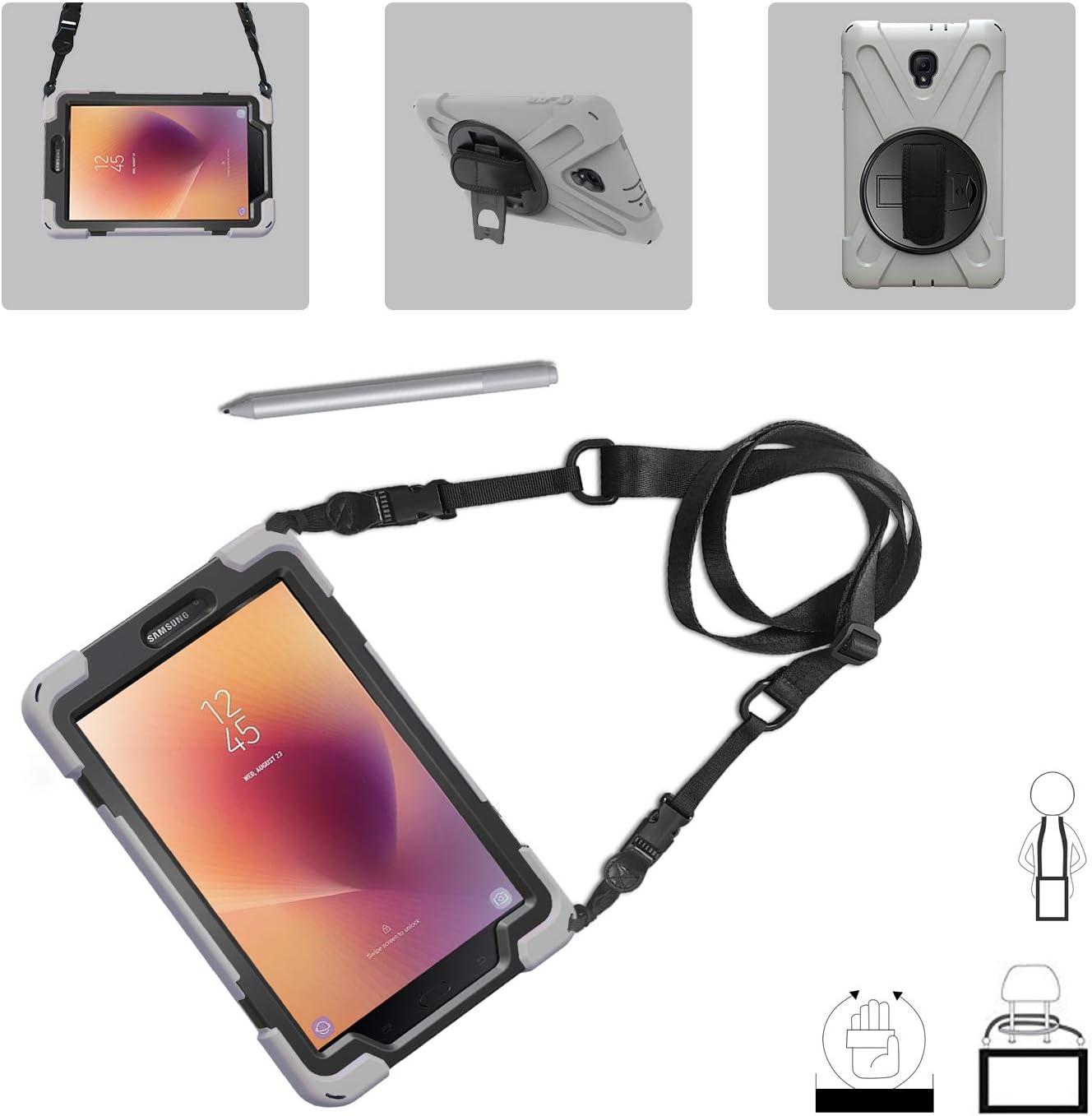 image:imageProCase Galaxy Tab A 80 2017 T380 T385 Case Old Model Rugged Heavy Duty Shockproof Rotating Kickstand Protective Cover Case for Galaxy Tab A Tablet 2017 T380 T385 Grey