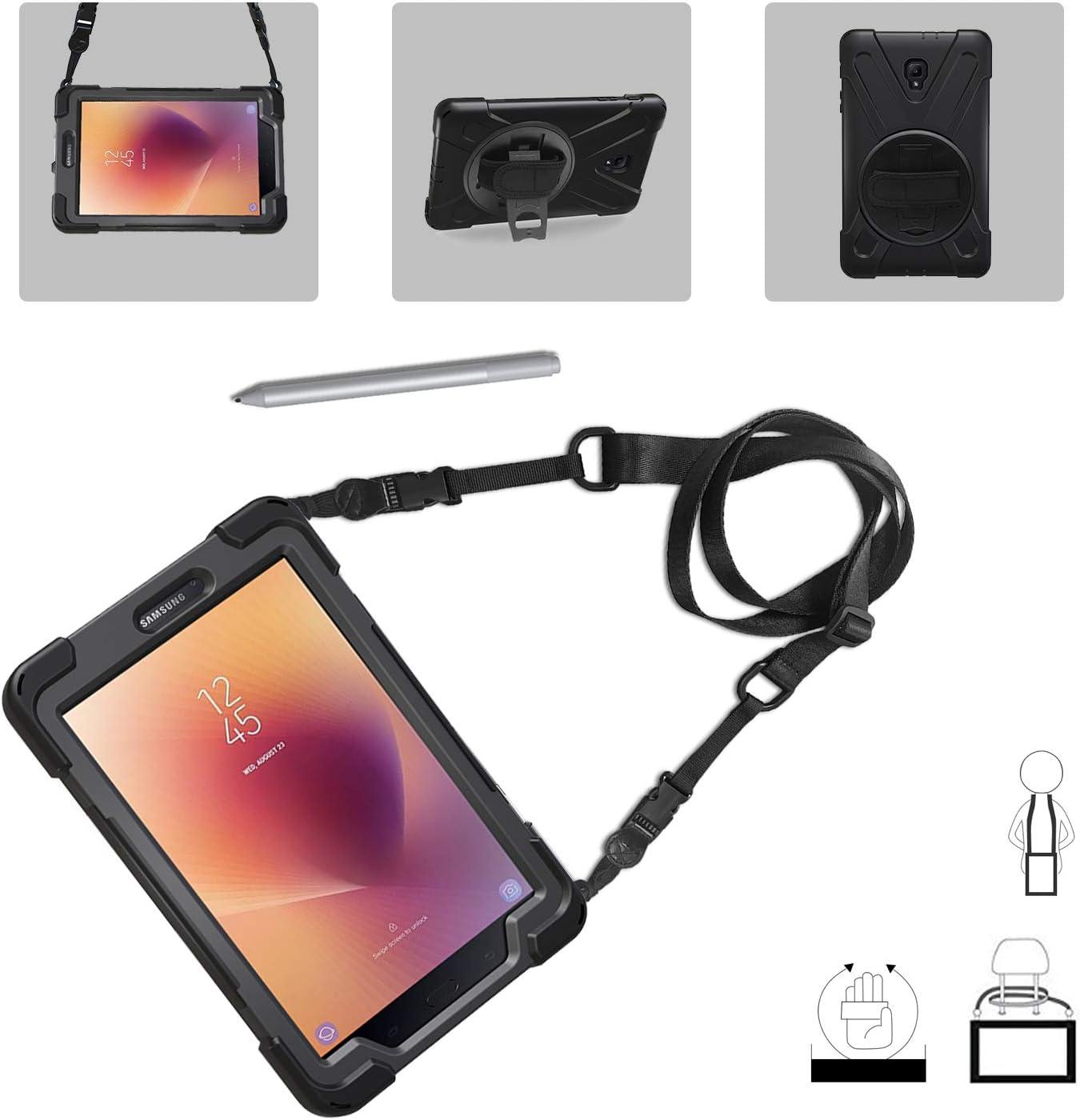 image:imageProCase Galaxy Tab A 80 2017 T380 T385 Case Old Model Rugged Heavy Duty Shockproof Rotating Kickstand Protective Cover Case for Galaxy Tab A Tablet 2017 T380 T385 Black
