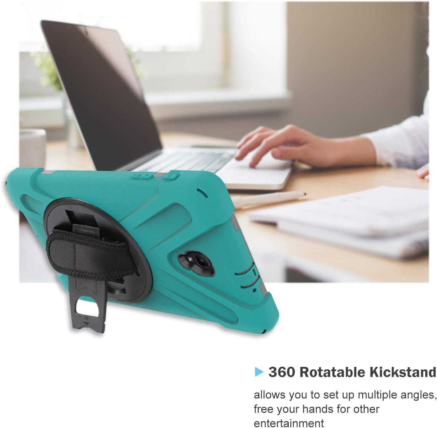 image:imageProCase Galaxy Tab A 80 2017 T380 T385 Case Old Model Rugged Heavy Duty Shockproof Rotating Kickstand Protective Cover Case for Galaxy Tab A Tablet 2017 T380 T385 Teal