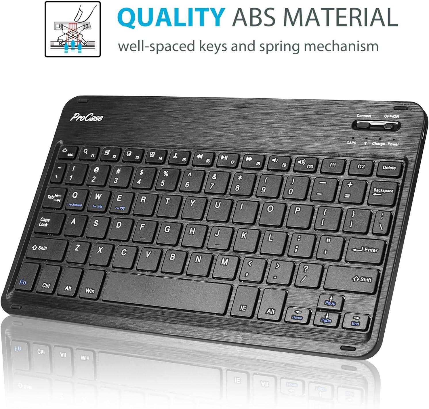 image:imageProCase Keyboard Case for Galaxy Tab A11 Plus 2025 A9 Plus 11 Inch 2023 Lightweight Case with Magnetic Detachable Wireless Keyboard for Galaxy Tablet 11 BlackRose