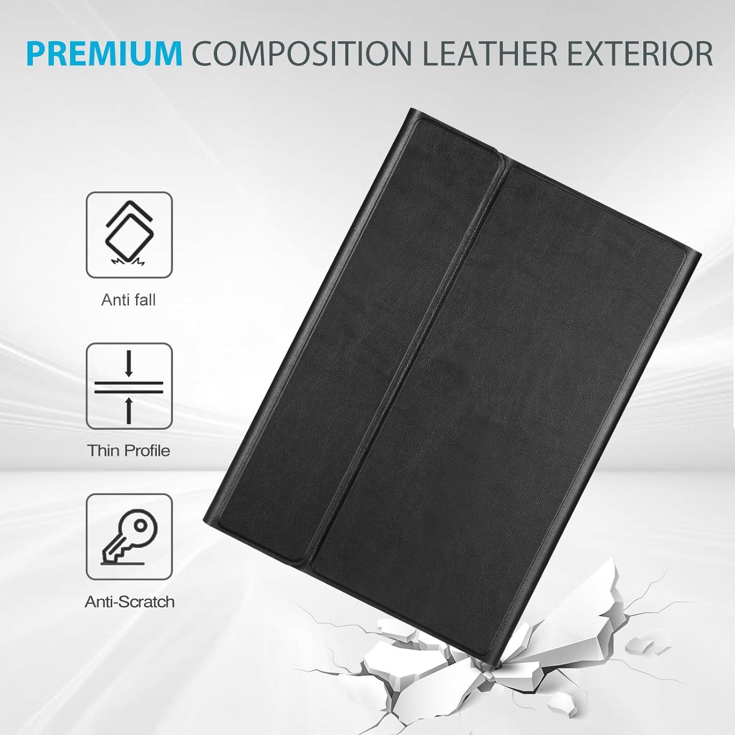 image:imageProCase Keyboard Case for Galaxy Tab S10 2024 SMX720 S9 11 Inch 2023 SMX710 X716B X718U with S Pen Holder Protective Cover Case with Detachable Wireless Keyboard for Galaxy Tab S10 S9 Black