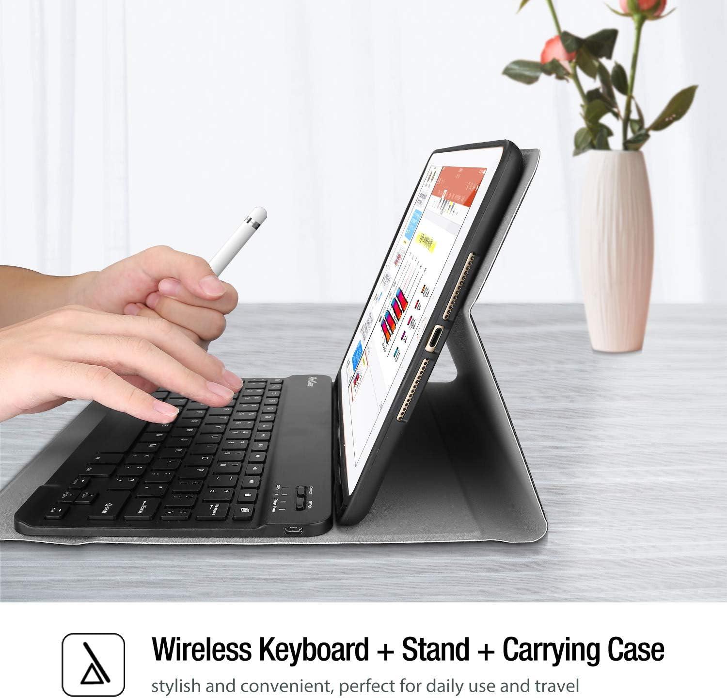 image:imageProCase Keyboard Case for iPad 97 20182017 Slim Shell Lightweight Smart Cover with Magnetically Detachable Wireless Keyboard for Apple iPad 97 Inch Black