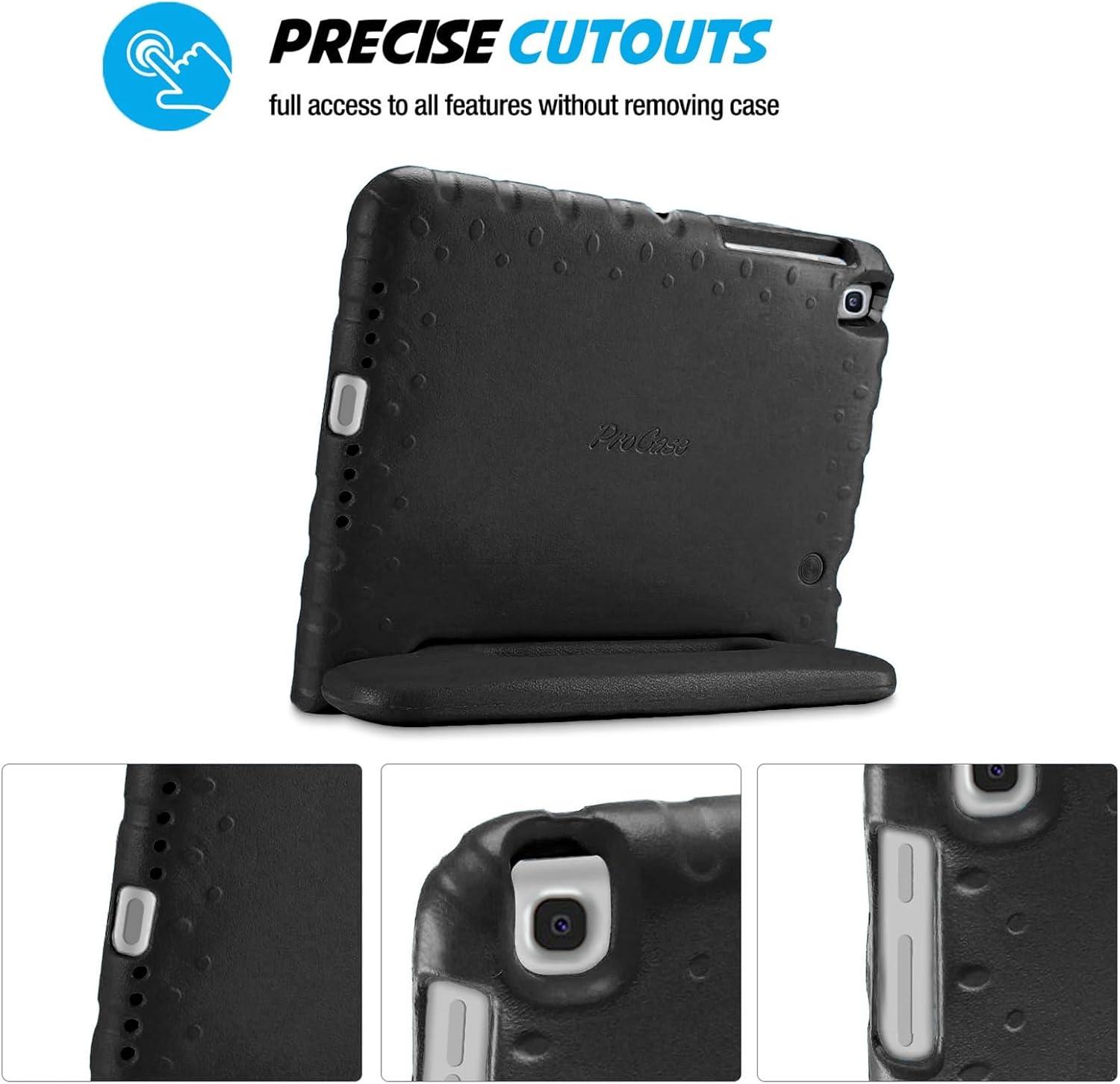 image:imageProCase Kids Case for Galaxy Tab A7 104 2020 T500 T503 T505 T507 Shock Proof Convertible Handle Stand Cover Lightweight Kids Friendly Protective Case for 104 inch Galaxy Tab A7 BlackBlack