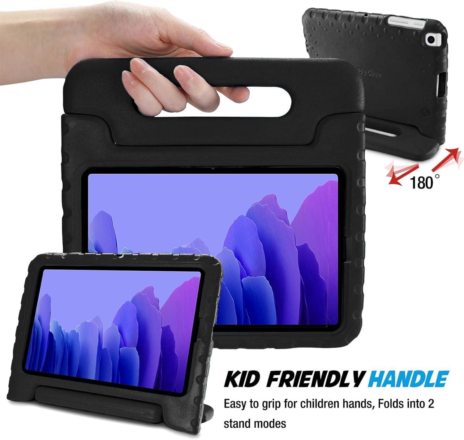 image:imageProCase Kids Case for Galaxy Tab A7 104 2020 T500 T503 T505 T507 Shock Proof Convertible Handle Stand Cover Lightweight Kids Friendly Protective Case for 104 inch Galaxy Tab A7 BlackBlack