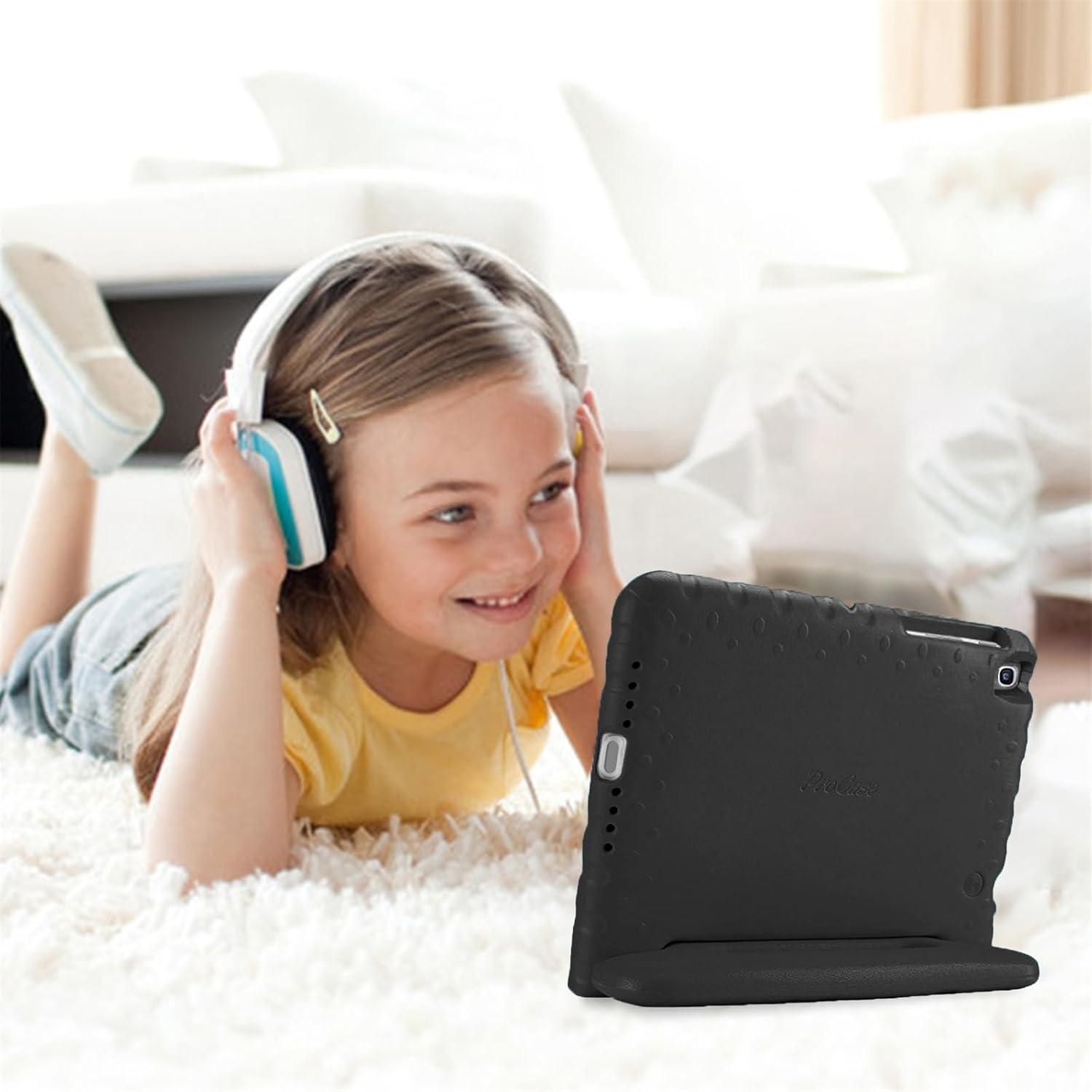 image:imageProCase Kids Case for Galaxy Tab A7 104 2020 T500 T503 T505 T507 Shock Proof Convertible Handle Stand Cover Lightweight Kids Friendly Protective Case for 104 inch Galaxy Tab A7 BlackBlack