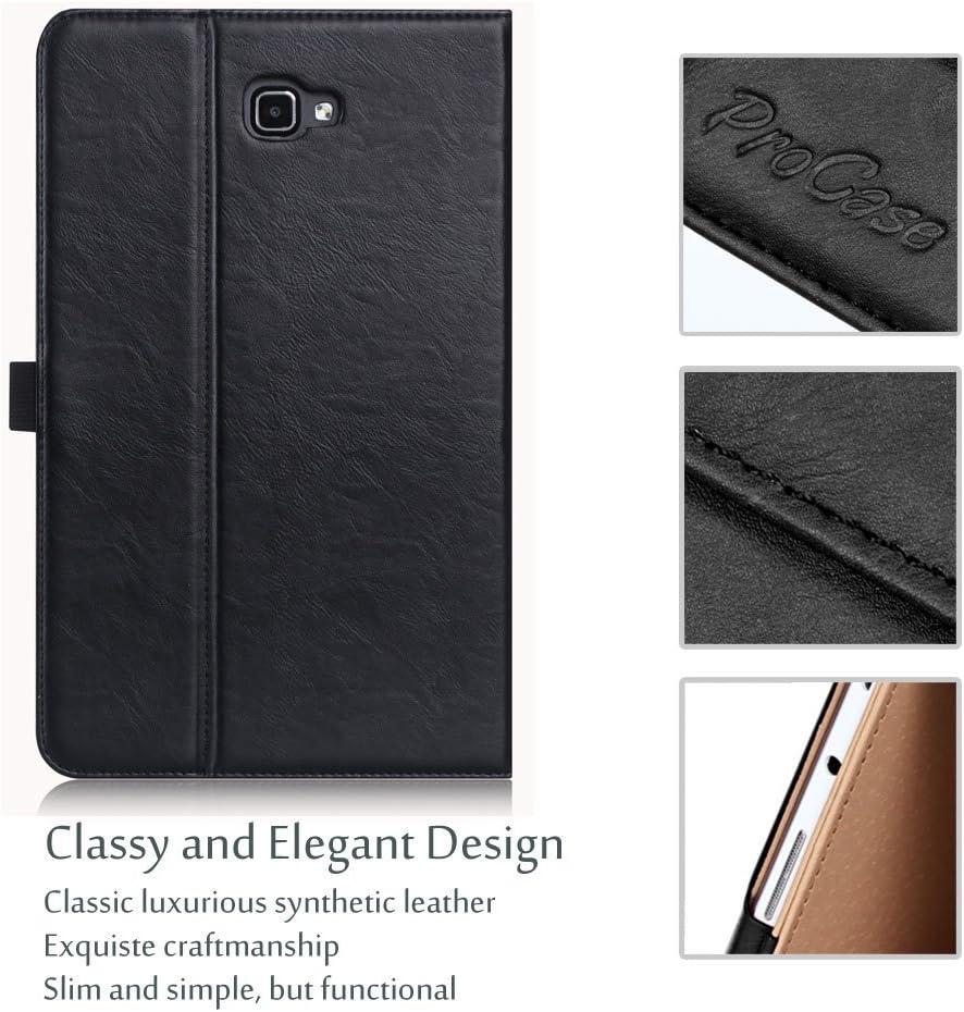 image:imageProCase Leather Case for Galaxy Tab A 101inch 2016 SMT580 T585 T587 Stand Folio Cover for Galaxy Tab A 101 Tablet NO S Pen Version with Multiple Viewing Angles Card Pocket BlackBlack