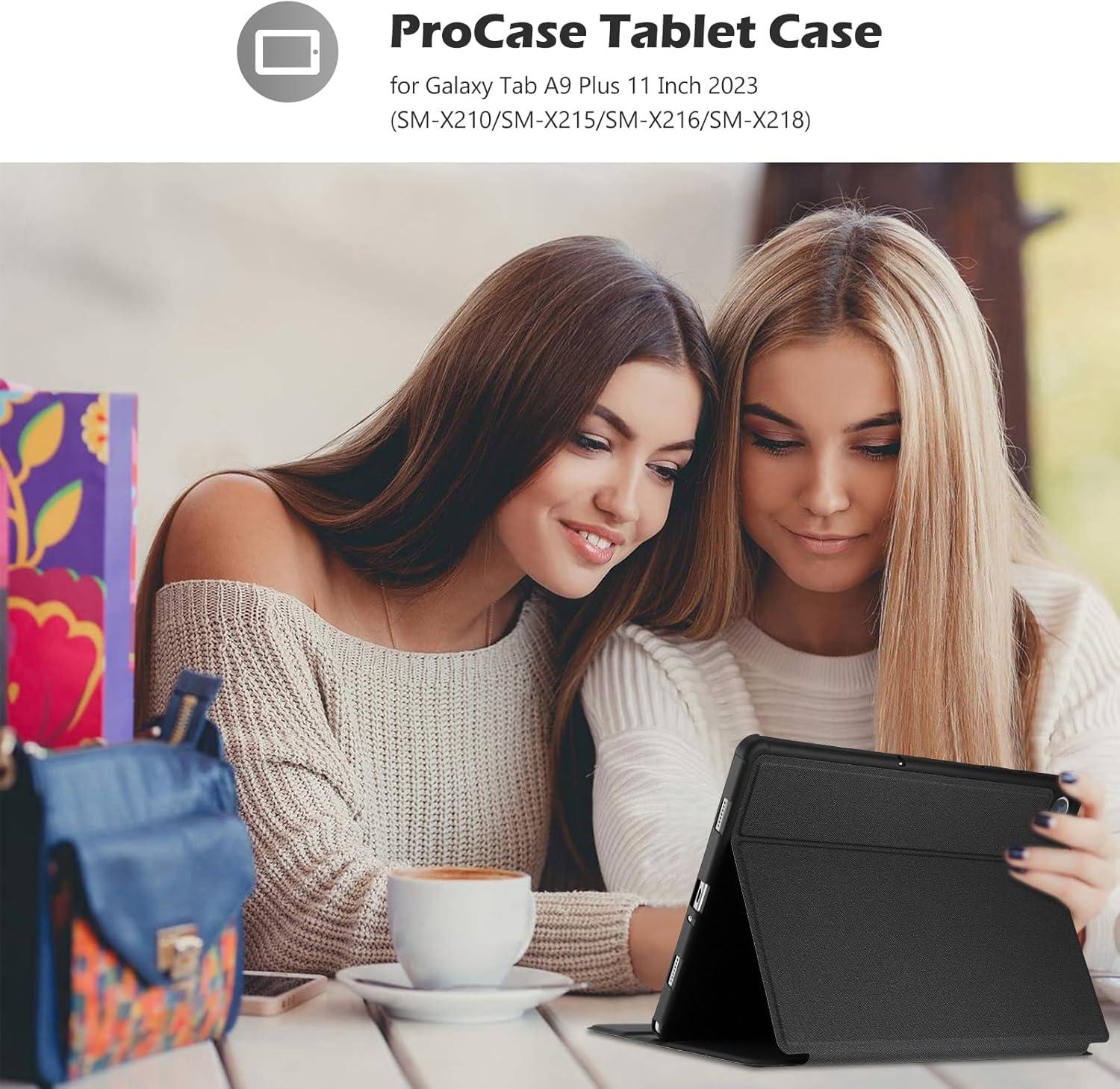 image:imageProCase Protective Case for Galaxy Tab A9 Plus 11 Inch 2023 Folio Smart Slim Stand Cover for Galaxy Tab A9 Tablet SMX210X215X216X218 BlackBlack