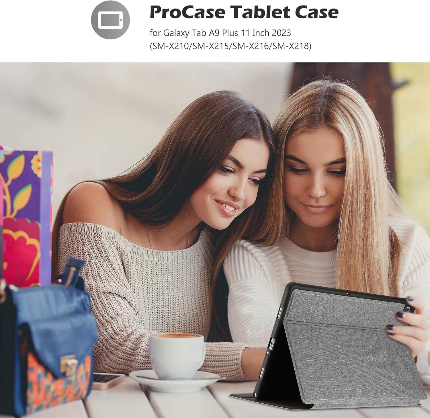 image:imageProCase Protective Case for Galaxy Tab A9 Plus 11 Inch 2023 Folio Smart Slim Stand Cover for Galaxy Tab A9 Tablet SMX210X215X216X218 BlackGraphite