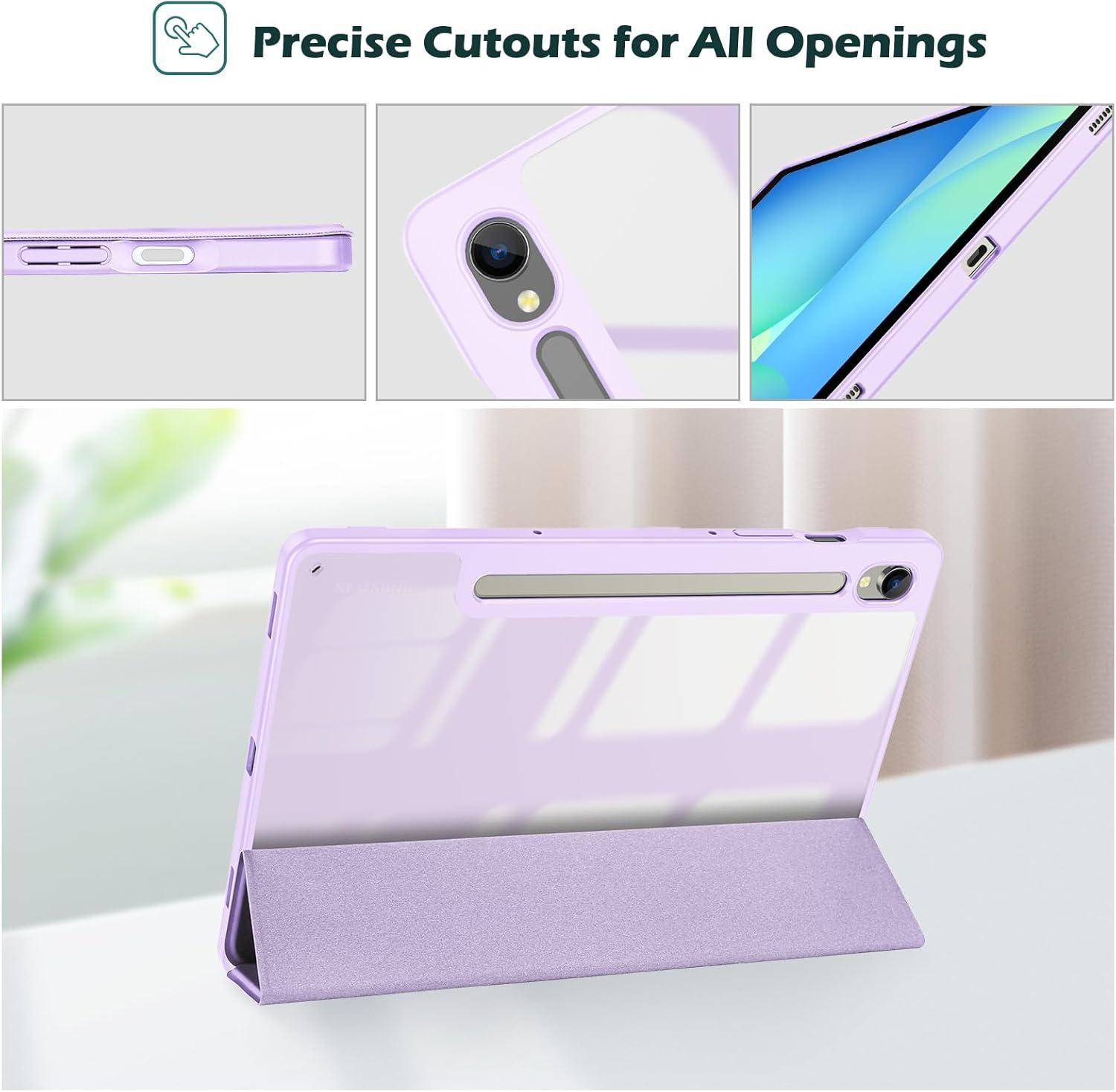 image:imageProCase Protective Case for Galaxy Tab S10 FE 2025 S9 FE 109 Tab S9 11 2023 Slim Stand Hard Back Shell Smart Cover for Galaxy Tab S10 FE S9 FE S9 Tablet BeigeLavender