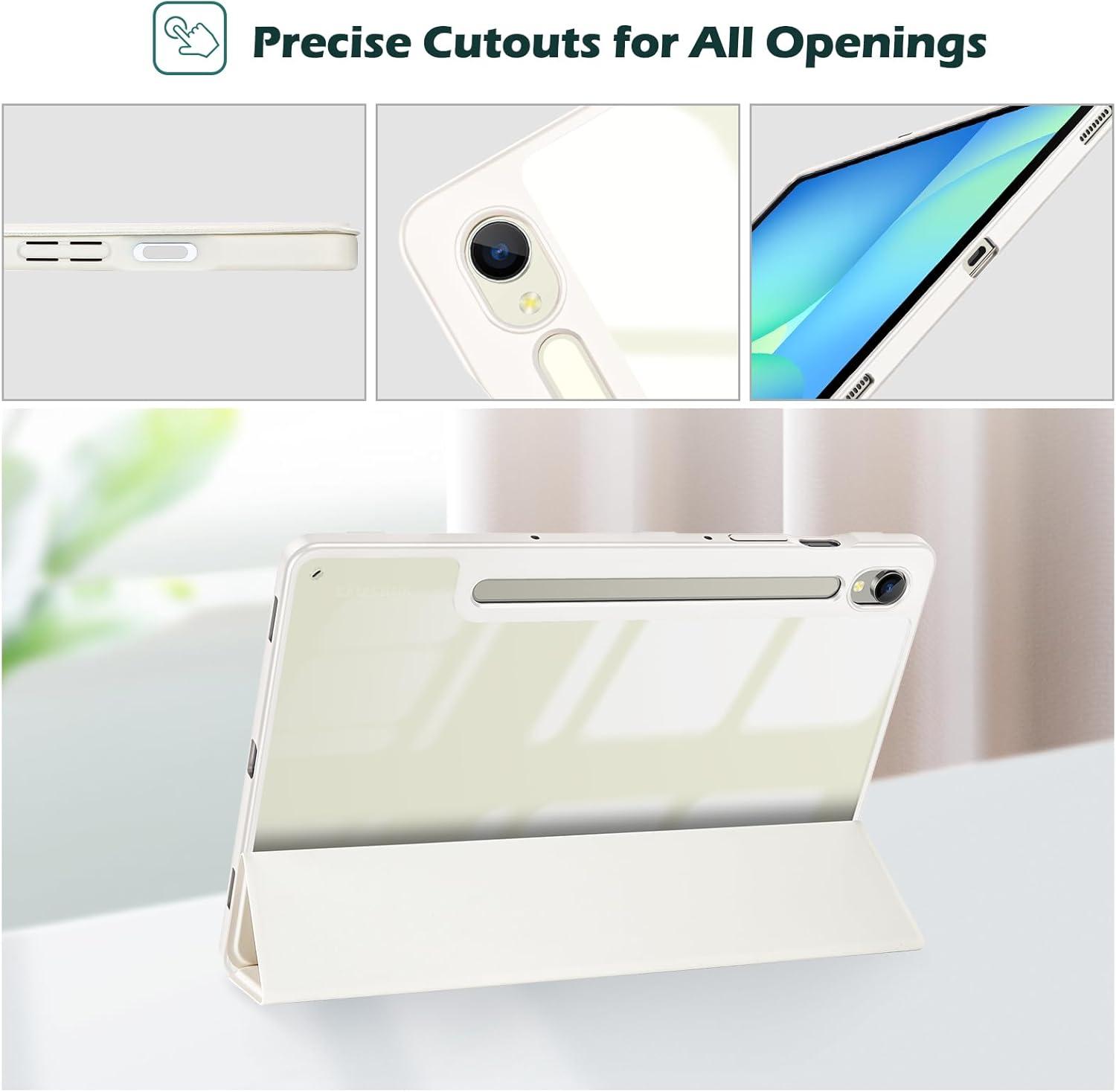 image:imageProCase Protective Case for Galaxy Tab S10 FE 2025 S9 FE 109 Tab S9 11 2023 Slim Stand Hard Back Shell Smart Cover for Galaxy Tab S10 FE S9 FE S9 Tablet BeigeBeige