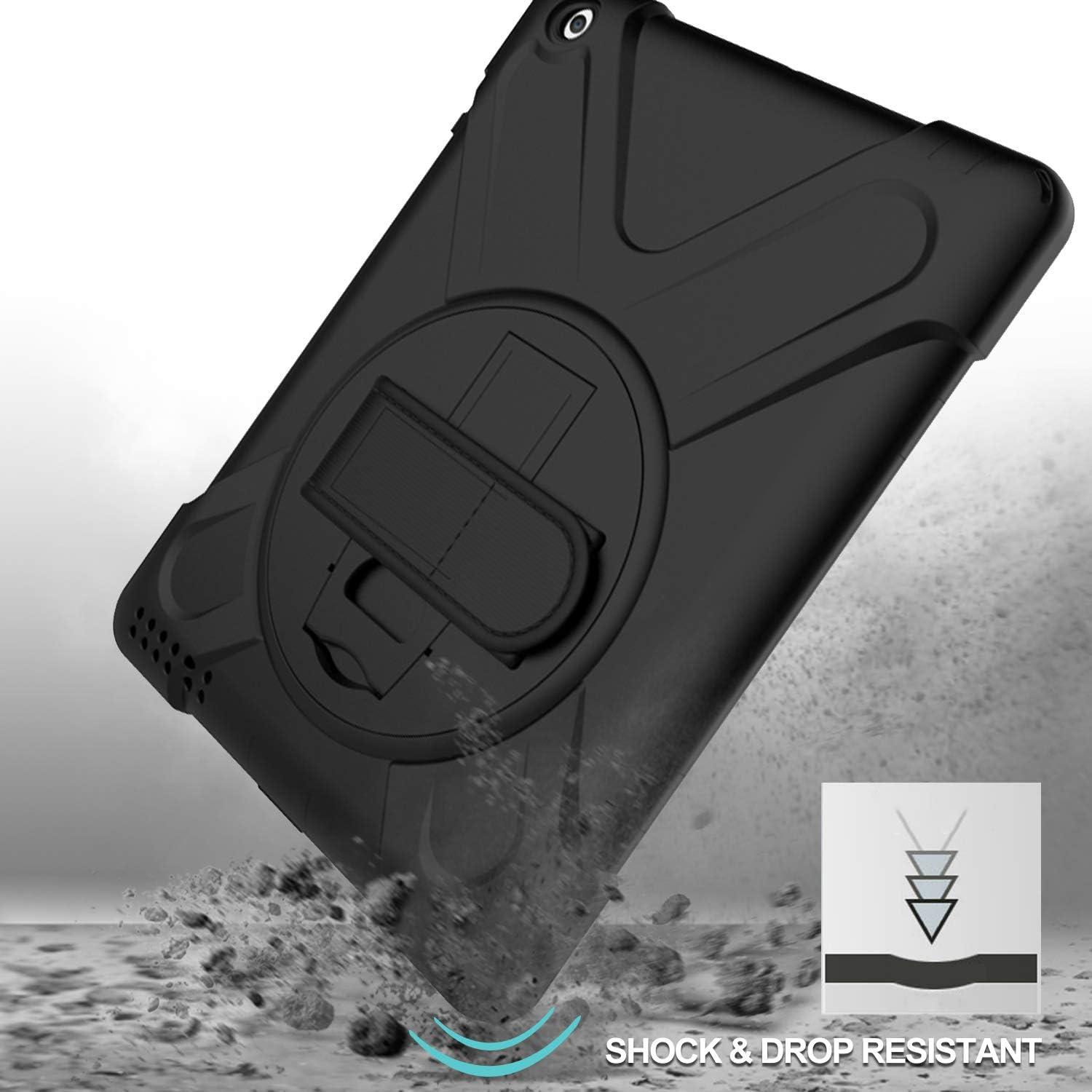 image:imageProCase Rugged Heavy Duty Case for iPad 2 3 4Old Model Shockproof 360 Degree Rotatable Kickstand Protective Cover Case for iPad 2nd3rd4th BlackBlack