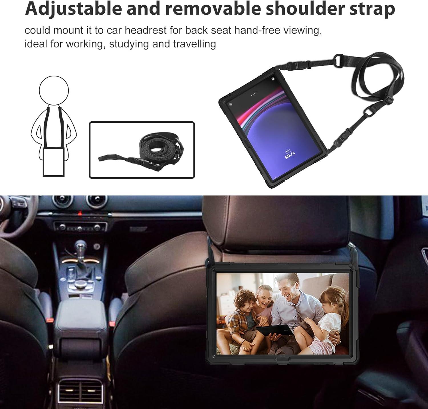 image:imageProCase Rugged Outdoor Case for Samsung Galaxy Tab S10 Ultra 2024 Tab S9 Ultra 2023 Tab S8 Ultra 2022 146 Inch with S Pen Holder Heavy Duty Shockproof 360 Degree Rotatable Kickstand Cover Black