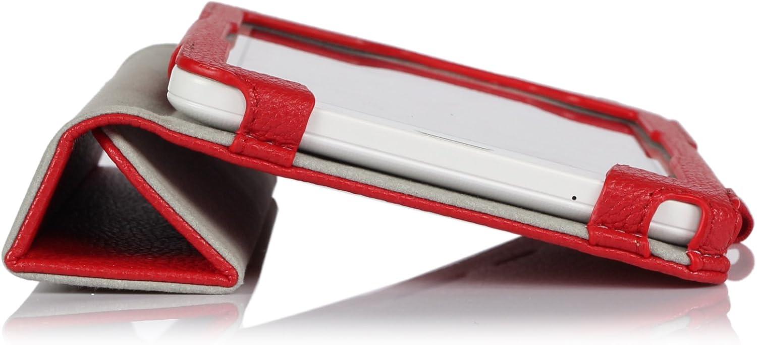 image:imageProCase Samsung Galaxy Tab 3 Lite 7 Tablet Case with Bonus Stylus Pen TriFold Smart Cover Case for Tab 3 Lite 70 inch SMT110 Red