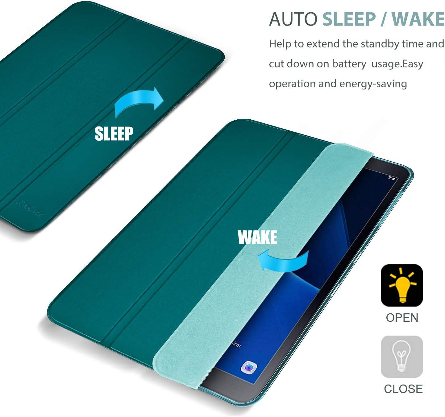 image:imageProCase Slim Case for Galaxy Tab A 101 2016 SMT580 T585 T587 Lightweight Stand Shell Smart Cover for Old Model Galaxy Tab A 101 Case 2016 EmeraldEmerald