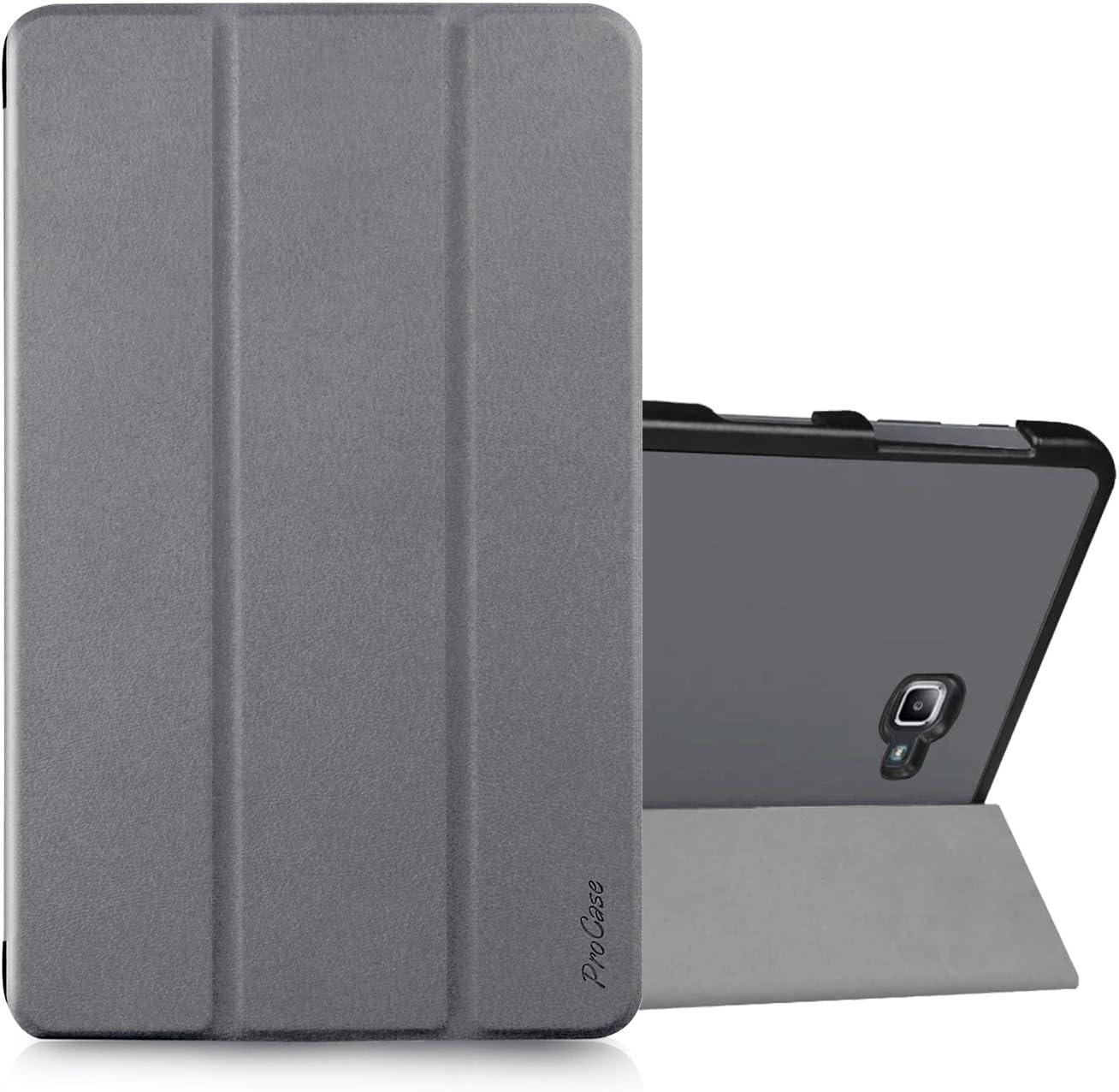 image:imageProCase Slim Case for Galaxy Tab A 101 2016 SMT580 T585 T587 Smart Cover Stand Folio Case for Galaxy Tab A 101 Inch Tablet MagentaGrey