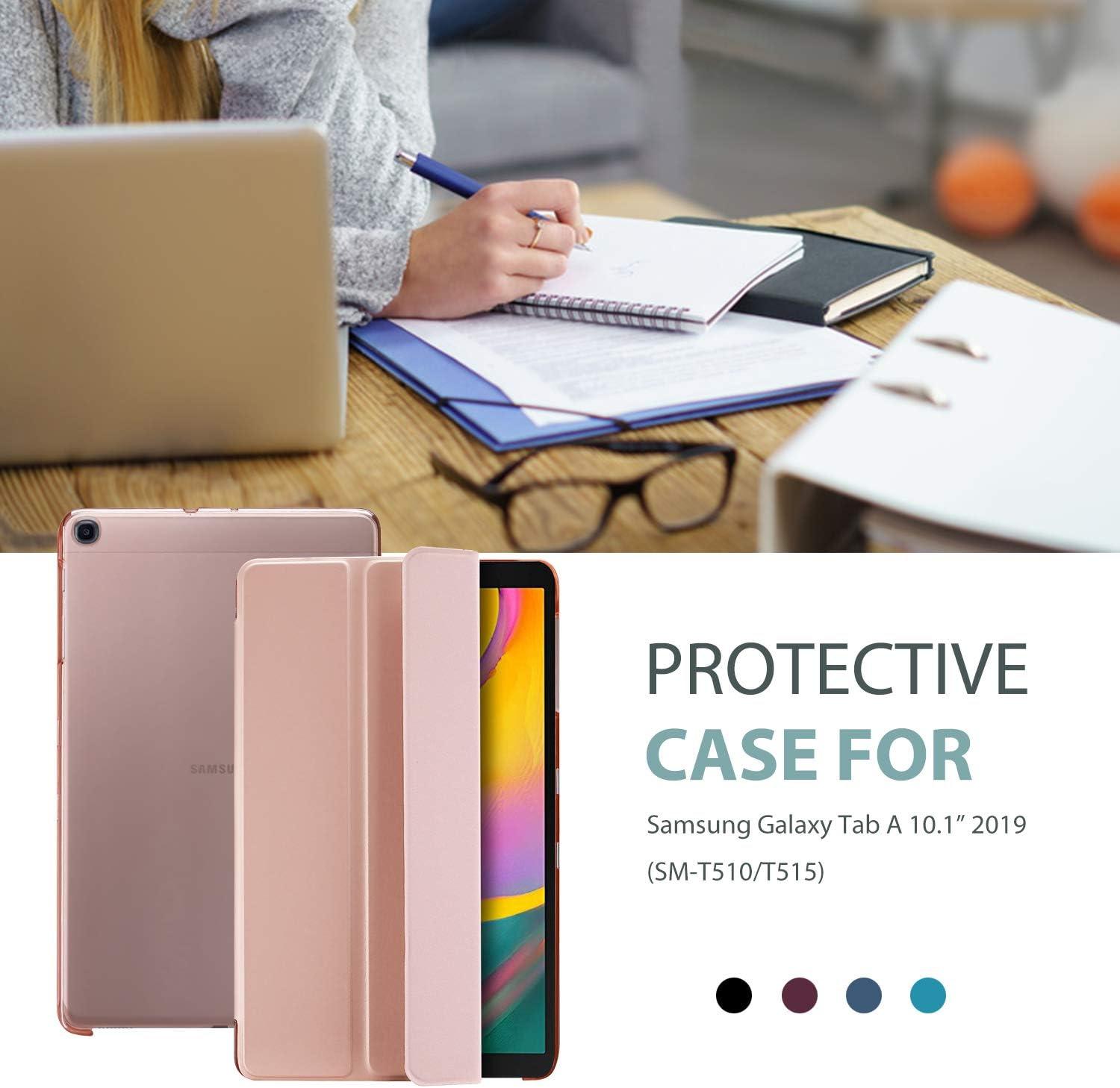 image:imageProCase Slim Case for Galaxy Tab A 101 2019 Model T510 T515 T517 Lightweight Stand Case Shell Cover for 101 Inch Galaxy Tab A Tablet SMT510 SMT515 SMT517 2019 Release BlackRosegold