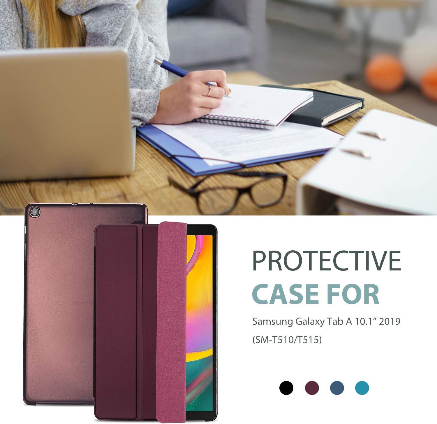 image:imageProCase Slim Case for Galaxy Tab A 101 2019 Model T510 T515 T517 Lightweight Stand Case Shell Cover for 101 Inch Galaxy Tab A Tablet SMT510 SMT515 SMT517 2019 Release BlackWine