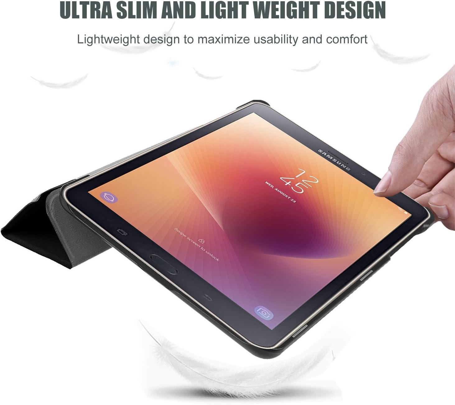 image:imageProCase Slim Case for Galaxy Tab A 80 2017 T380 T385 Light Smart Cover Stand Hard Shell Case for 80 inch Galaxy Tab A Tablet 2017 T380 T385 BlackBlack