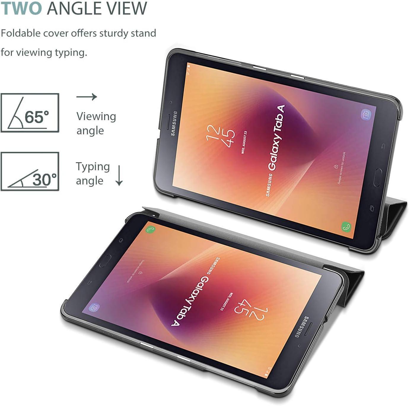 image:imageProCase Slim Case for Galaxy Tab A 80 2017 T380 T385 Ultra Lightweight Stand Shell Case Smart Cover with Auto SleepWake for Galaxy Tab A Tablet 80 Inch 2017 Black