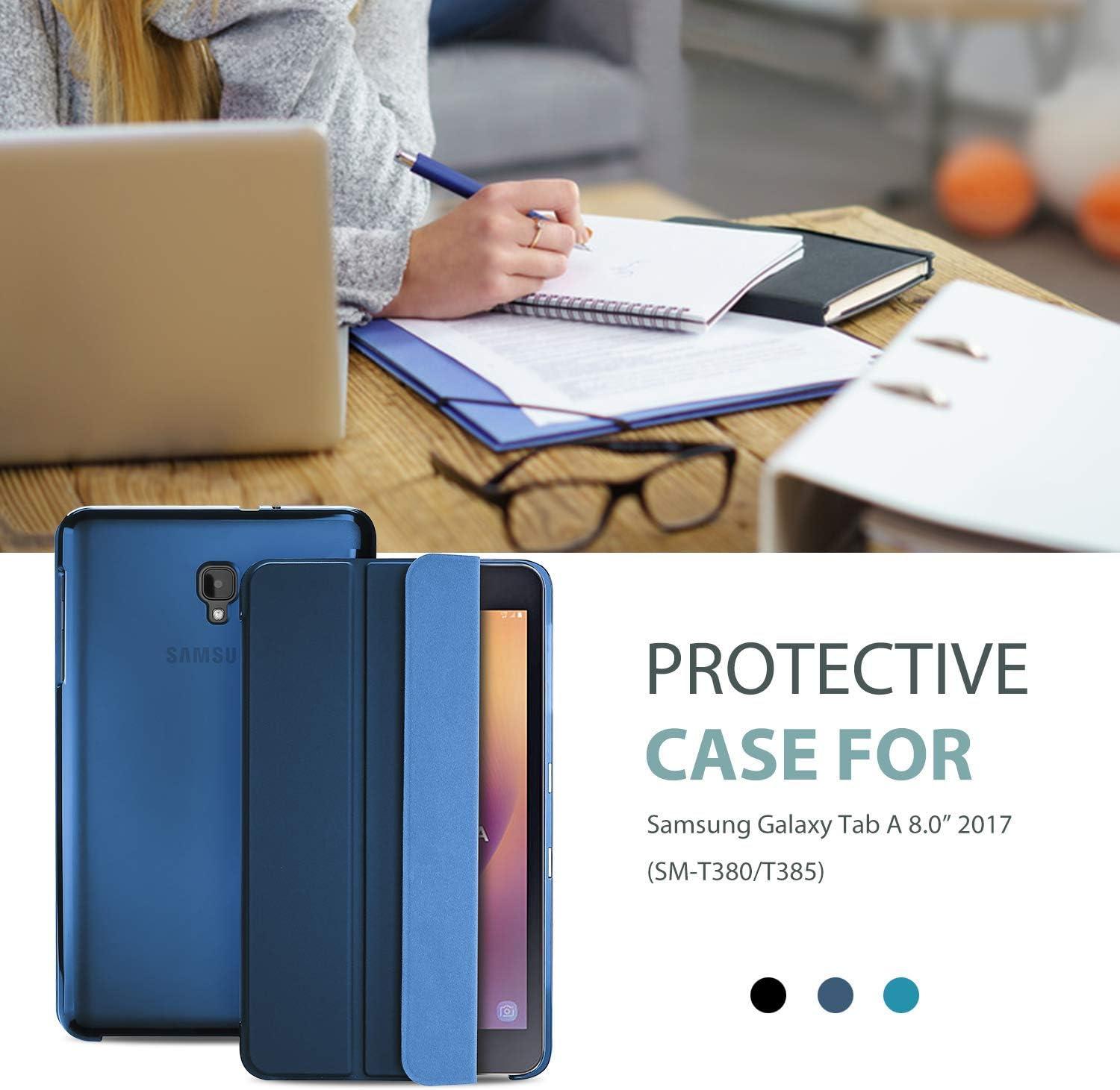 image:imageProCase Slim Case for Galaxy Tab A 80 2017 T380 T385 Ultra Lightweight Stand Shell Case Smart Cover with Auto SleepWake for Galaxy Tab A Tablet 80 Inch 2017 Navy