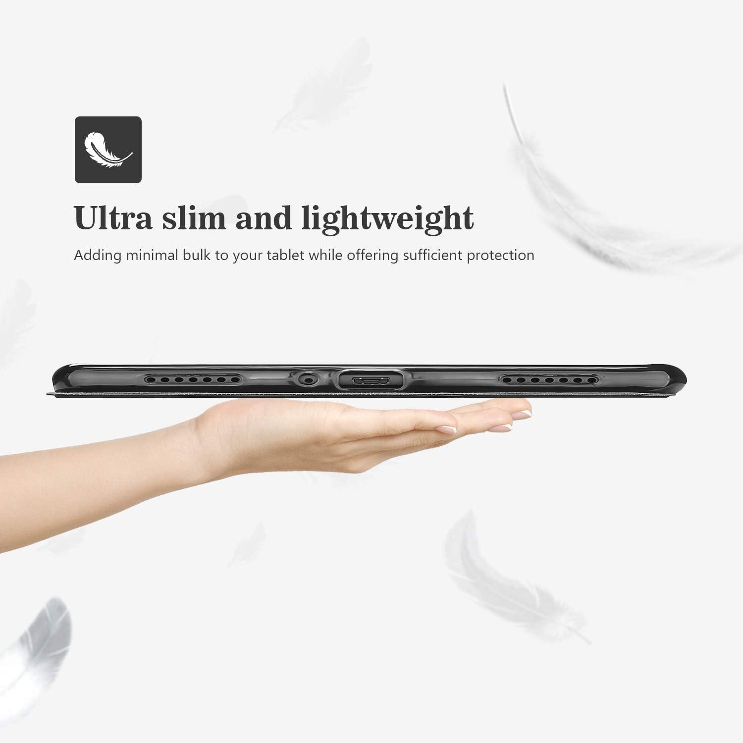 image:imageProCase Slim Case for Galaxy Tab A 80 2019 T290 T295 Soft Trifold Stand Folio Case with Flexible TPU Translucent Frosted Back Cover for 80 Inch Galaxy Tab A 2019 SMT290 SMT295 BlackBlack