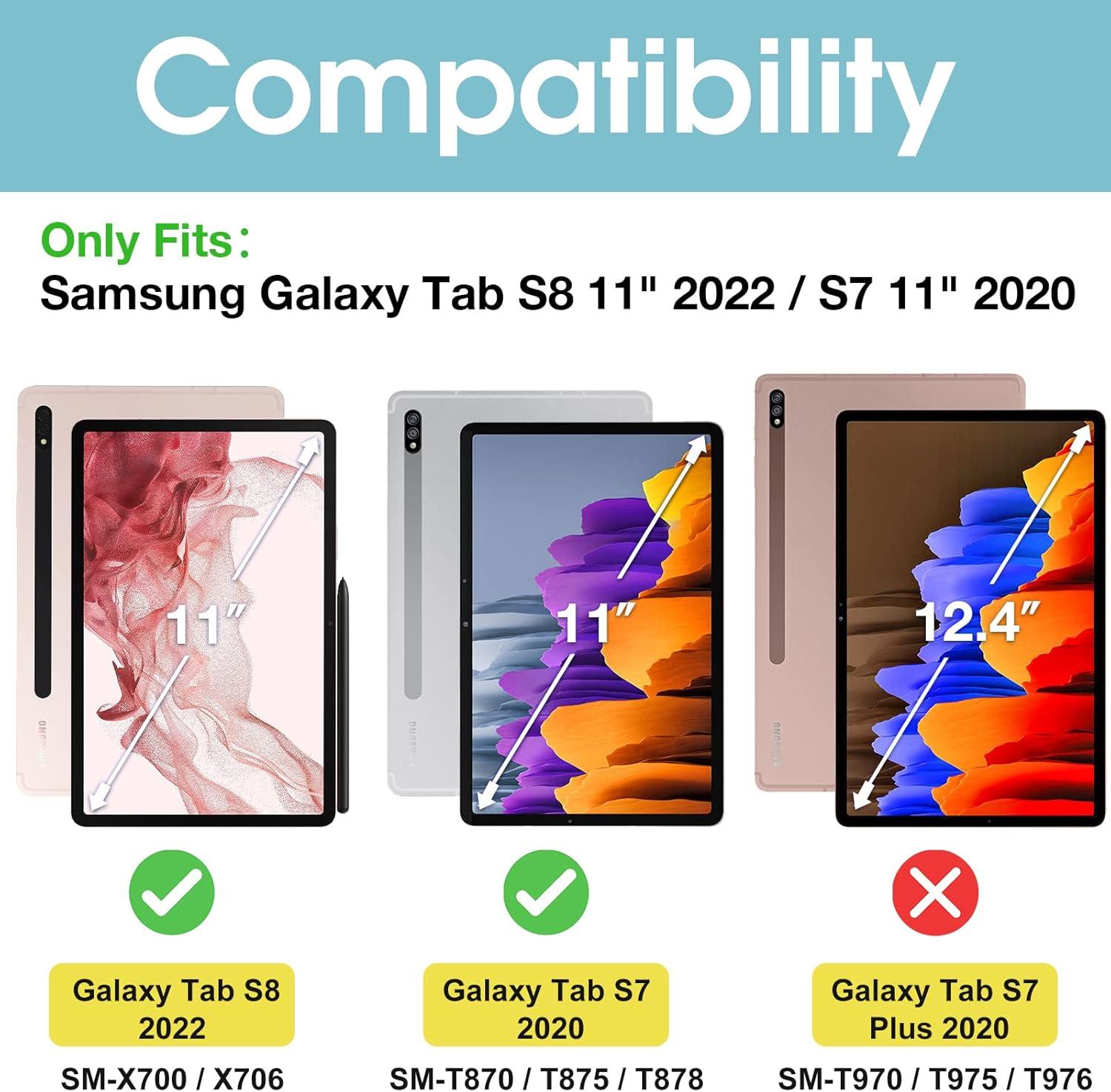 image:imageProCase Slim Case for Galaxy Tab S8 Tab S7 11 inch SMX700 X706 T870 T875 T878 Lightweight Stand Case Shell Cover for 11 Galaxy Tab S8 2022 Galaxy Tab S7 2020 Black