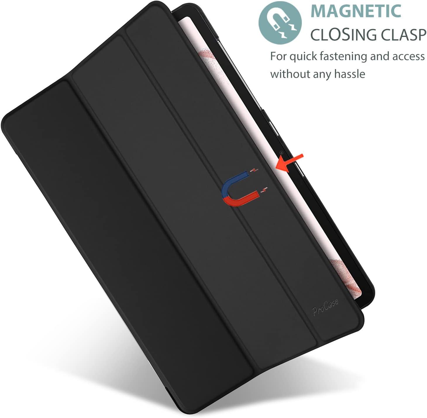 image:imageProCase Slim Case for Galaxy Tab S8 Tab S7 11 inch SMX700 X706 T870 T875 T878 Lightweight Stand Case Shell Cover for 11 Galaxy Tab S8 2022 Galaxy Tab S7 2020 Black