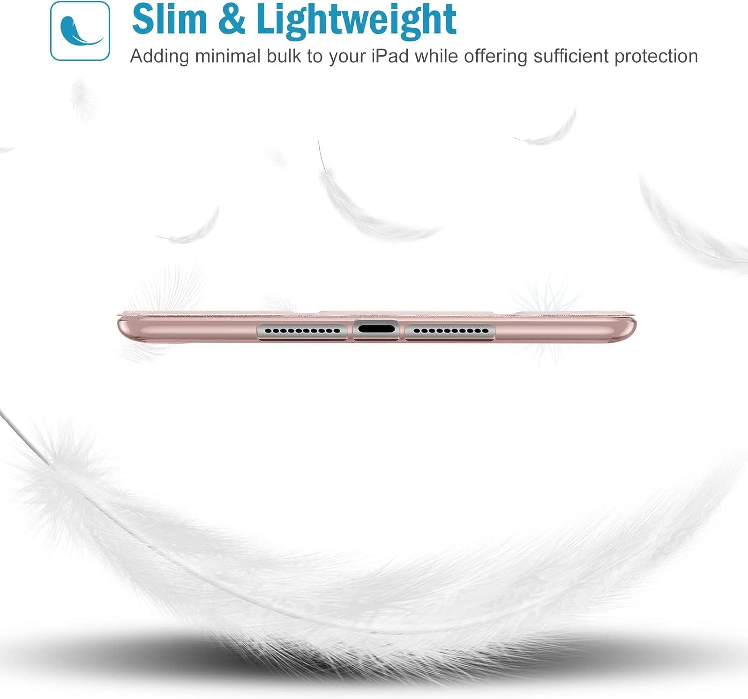 image:imageProCase Slim Cover for iPad mini 5 Generation 2019 Mini 4 3 2 1 Old Model 79 inch Slim Soft TPU Back Cover Trifold Stand Folio Smart Case for iPad mini 5 4 3 2 1 PinkPink