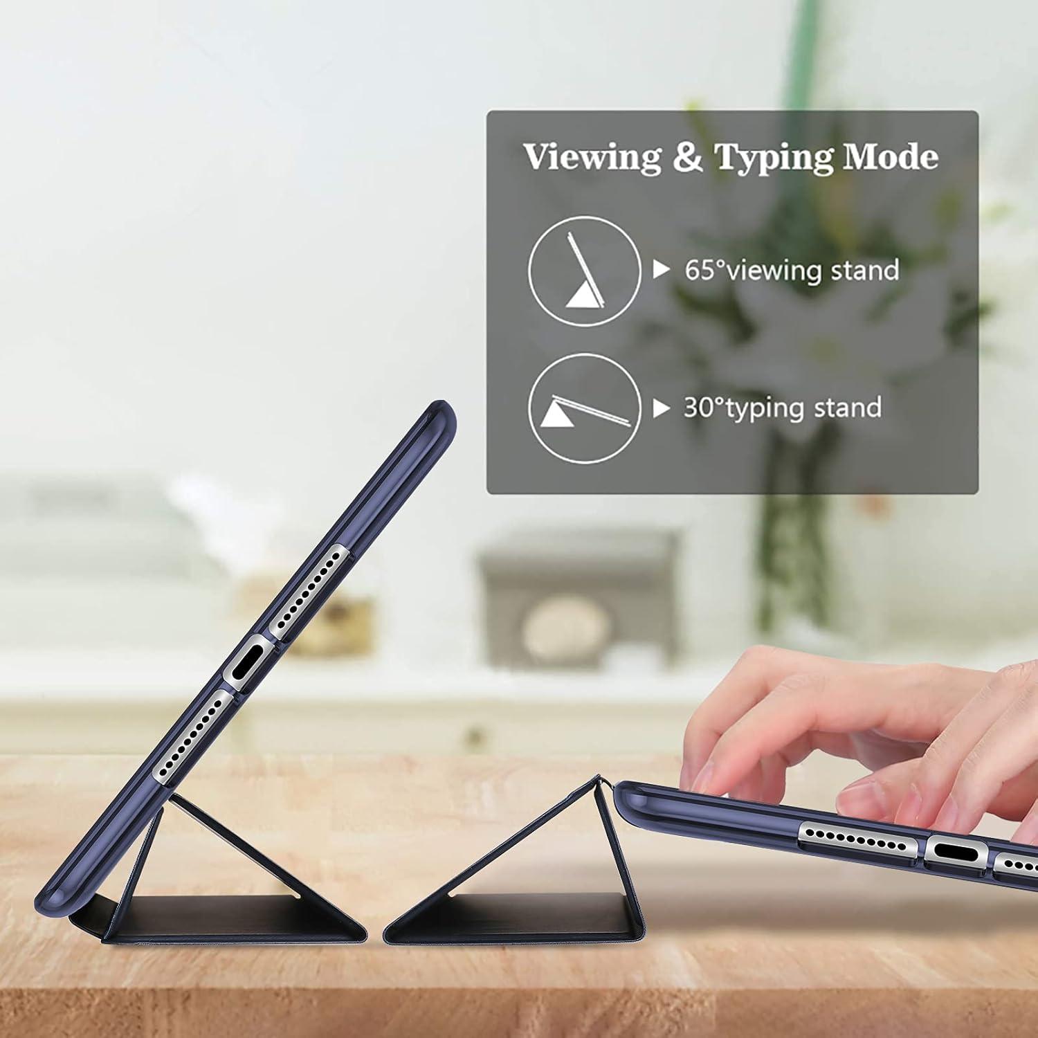 image:imageProCase Slim Cover for iPad mini 5 Generation 2019 Mini 4 3 2 1 Old Model 79 inch Slim Soft TPU Back Cover Trifold Stand Folio Smart Case for iPad mini 5 4 3 2 1 PinkNavy