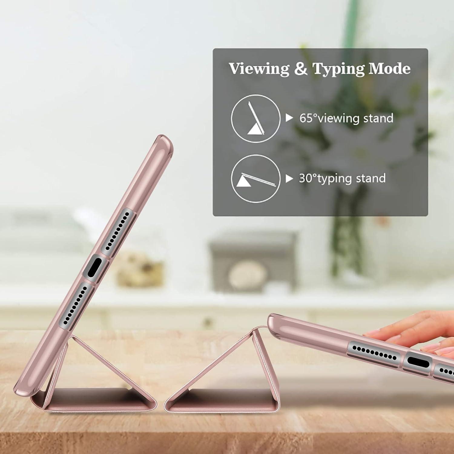 image:imageProCase Slim Cover for iPad mini 5 Generation 2019 Mini 4 3 2 1 Old Model 79 inch Slim Soft TPU Back Cover Trifold Stand Folio Smart Case for iPad mini 5 4 3 2 1 PinkPink