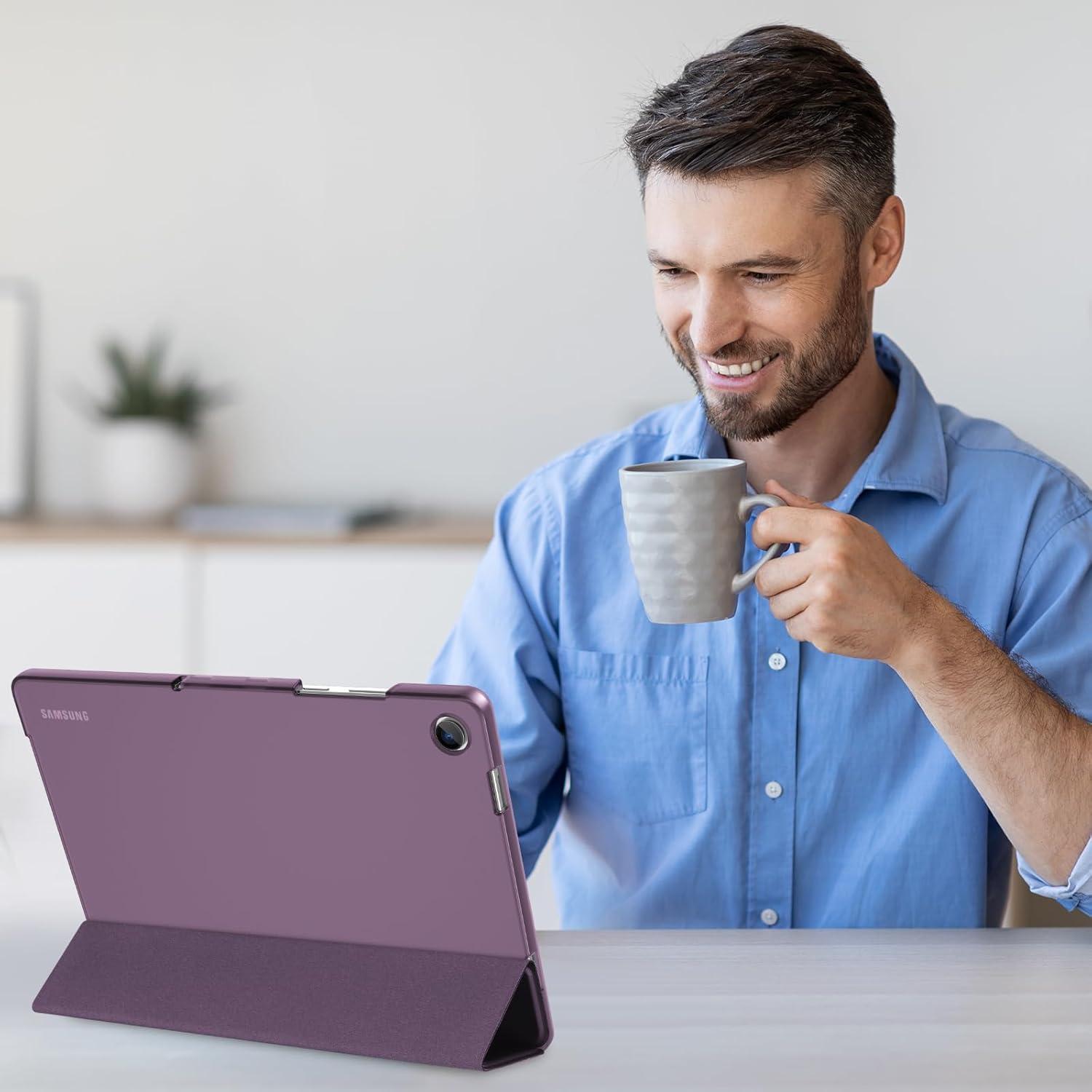 image:imageProCase Smart Case for Galaxy Tab A11 PlusA9 Plus 11 Inch Slim Stand Hard Back Shell Protective Tablet Cover Folio Case for 11 Galaxy Tab A11 Plus 2025A9 Plus 2023 BlackDarkpurple