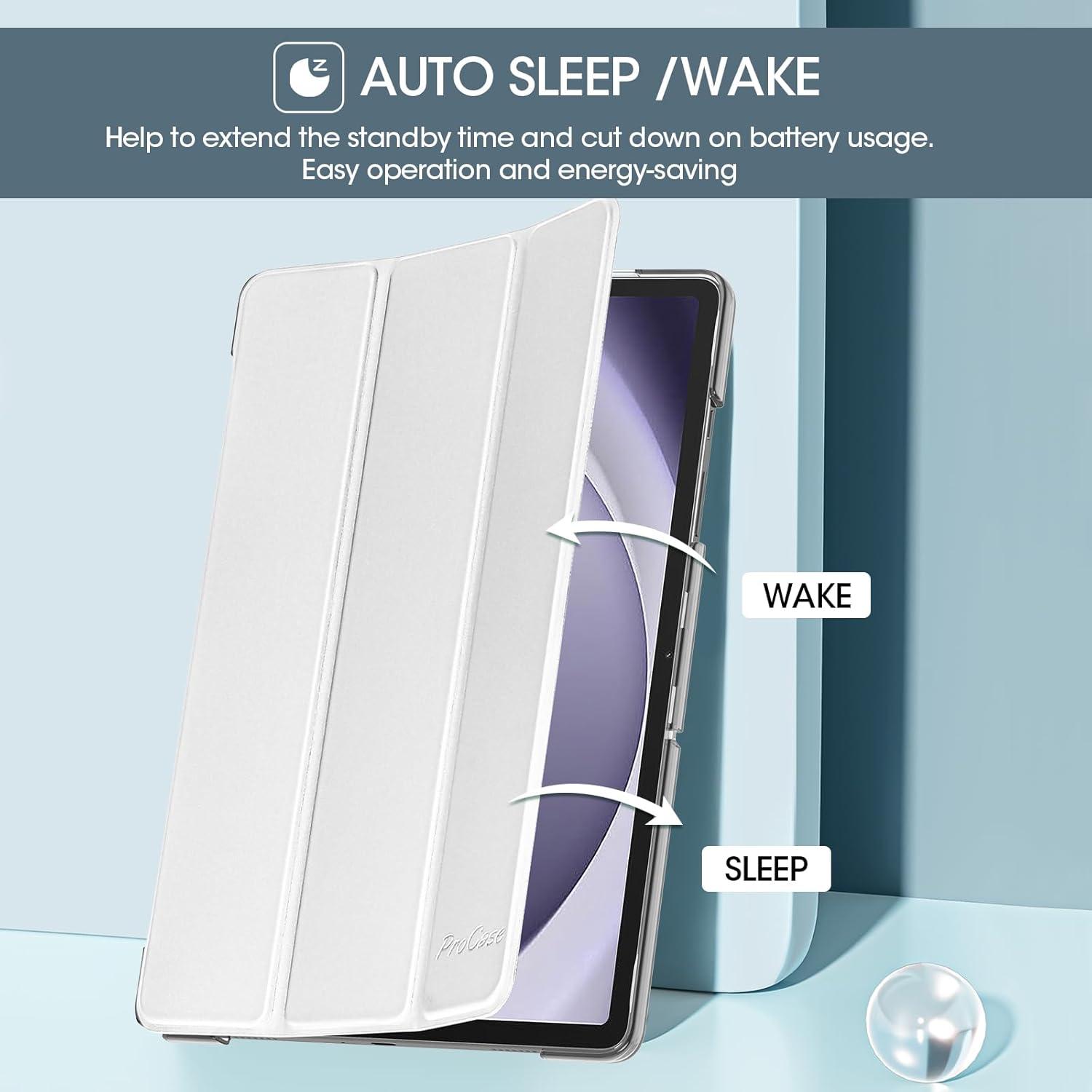 image:imageProCase Smart Case for Galaxy Tab A11 PlusA9 Plus 11 Inch Slim Stand Hard Back Shell Protective Tablet Cover Folio Case for 11 Galaxy Tab A11 Plus 2025A9 Plus 2023 BlackSilver1