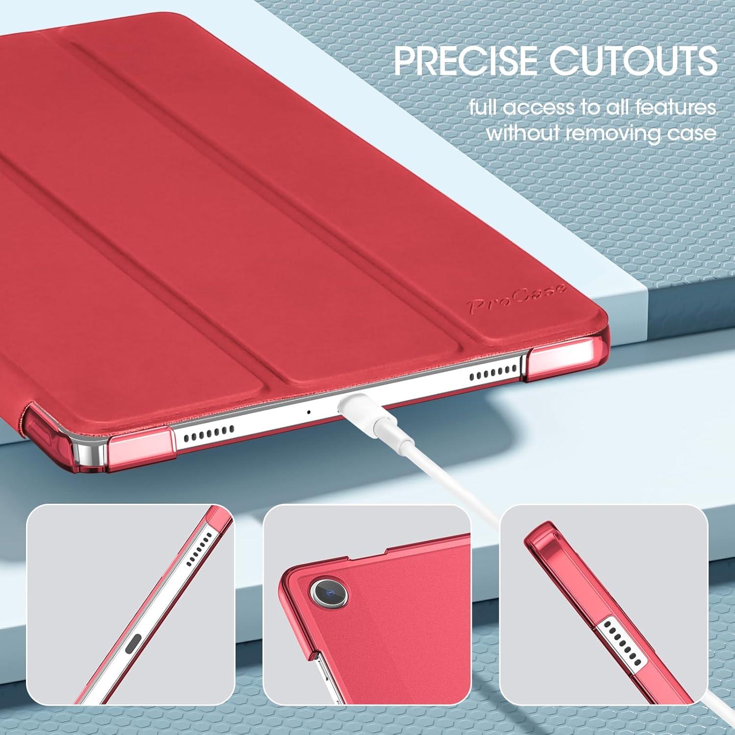 image:imageProCase Smart Case for Galaxy Tab A11 PlusA9 Plus 11 Inch Slim Stand Hard Back Shell Protective Tablet Cover Folio Case for 11 Galaxy Tab A11 Plus 2025A9 Plus 2023 BlackRed1