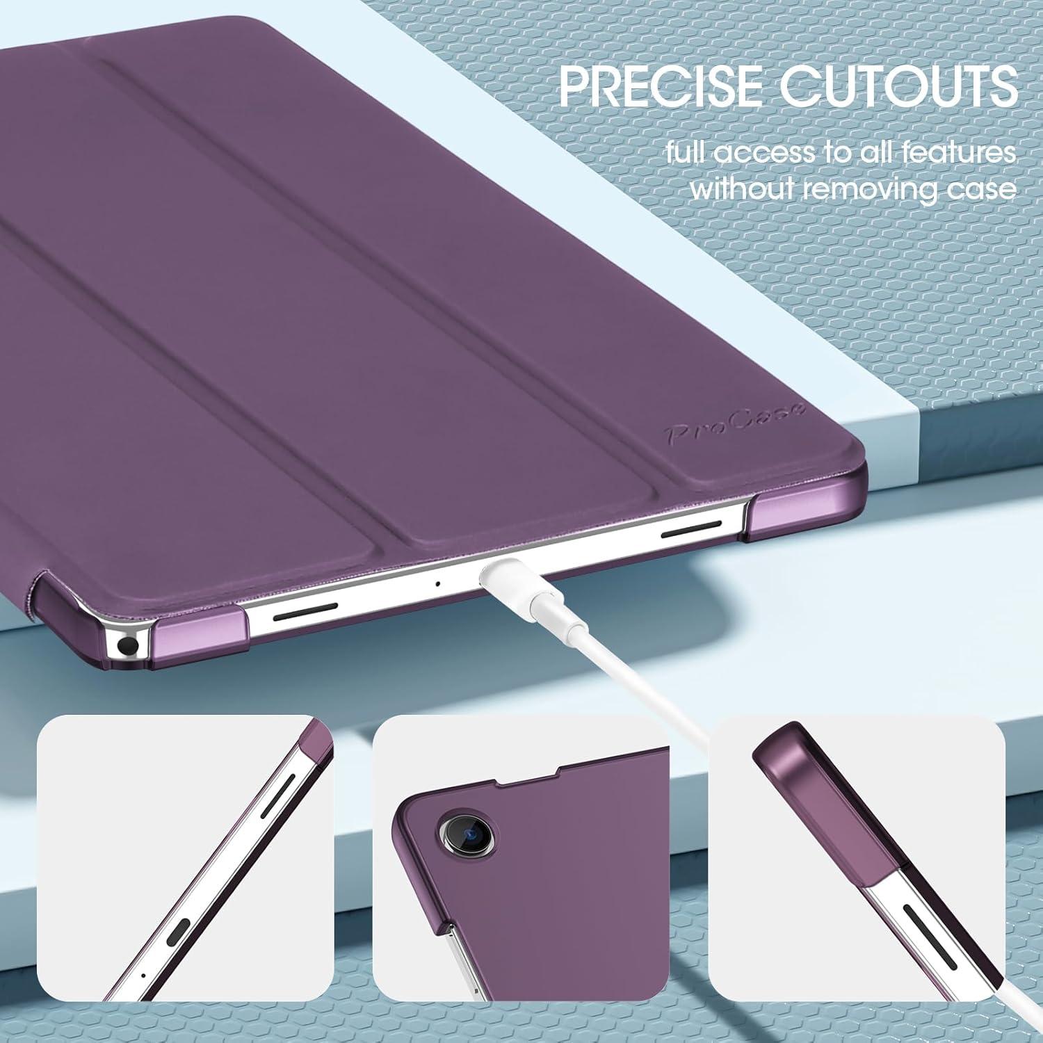image:imageProCase Smart Case for Galaxy Tab A11 PlusA9 Plus 11 Inch Slim Stand Hard Back Shell Protective Tablet Cover Folio Case for 11 Galaxy Tab A11 Plus 2025A9 Plus 2023 BlackDarkpurple