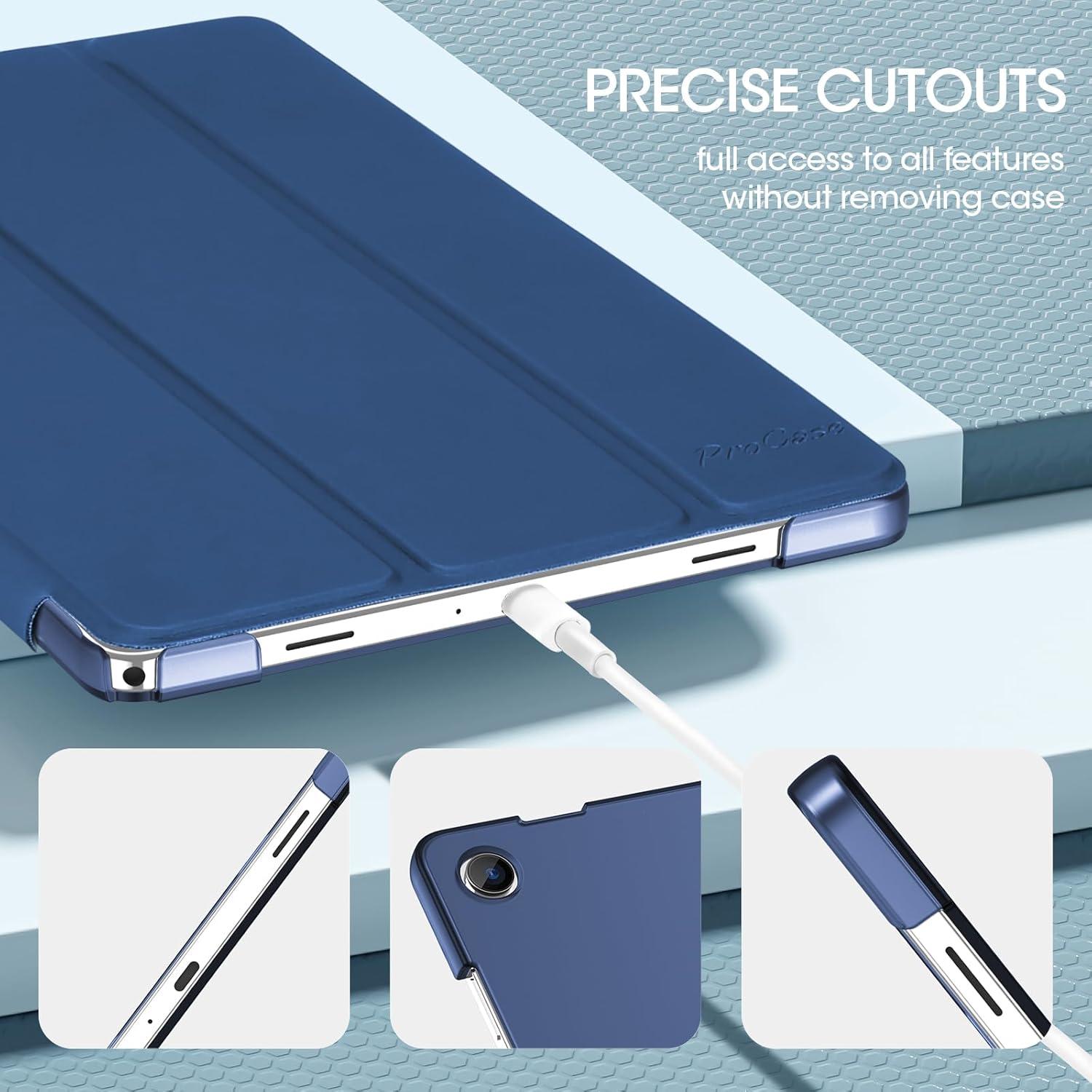 image:imageProCase Smart Case for Galaxy Tab A11 PlusA9 Plus 11 Inch Slim Stand Hard Back Shell Protective Tablet Cover Folio Case for 11 Galaxy Tab A11 Plus 2025A9 Plus 2023 BlackDark Blue