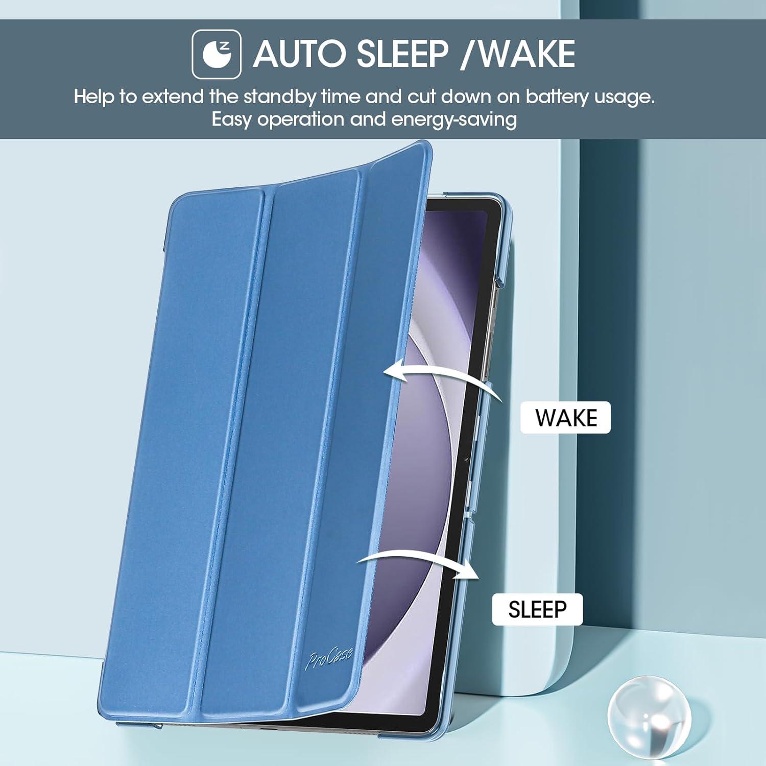 image:imageProCase Smart Case for Galaxy Tab A11 PlusA9 Plus 11 Inch Slim Stand Hard Back Shell Protective Tablet Cover Folio Case for 11 Galaxy Tab A11 Plus 2025A9 Plus 2023 BlackBlue1