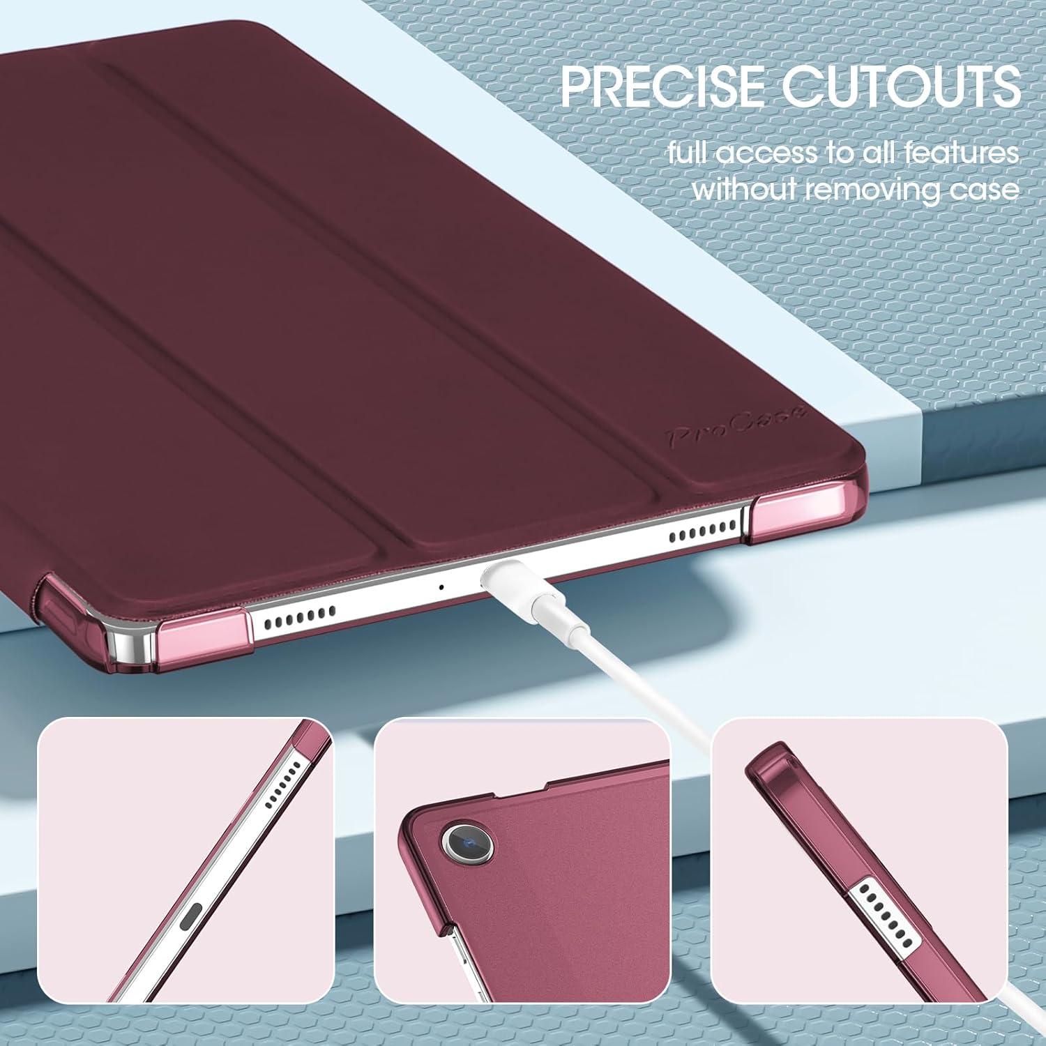 image:imageProCase Smart Case for Galaxy Tab A11 PlusA9 Plus 11 Inch Slim Stand Hard Back Shell Protective Tablet Cover Folio Case for 11 Galaxy Tab A11 Plus 2025A9 Plus 2023 BlackWine1