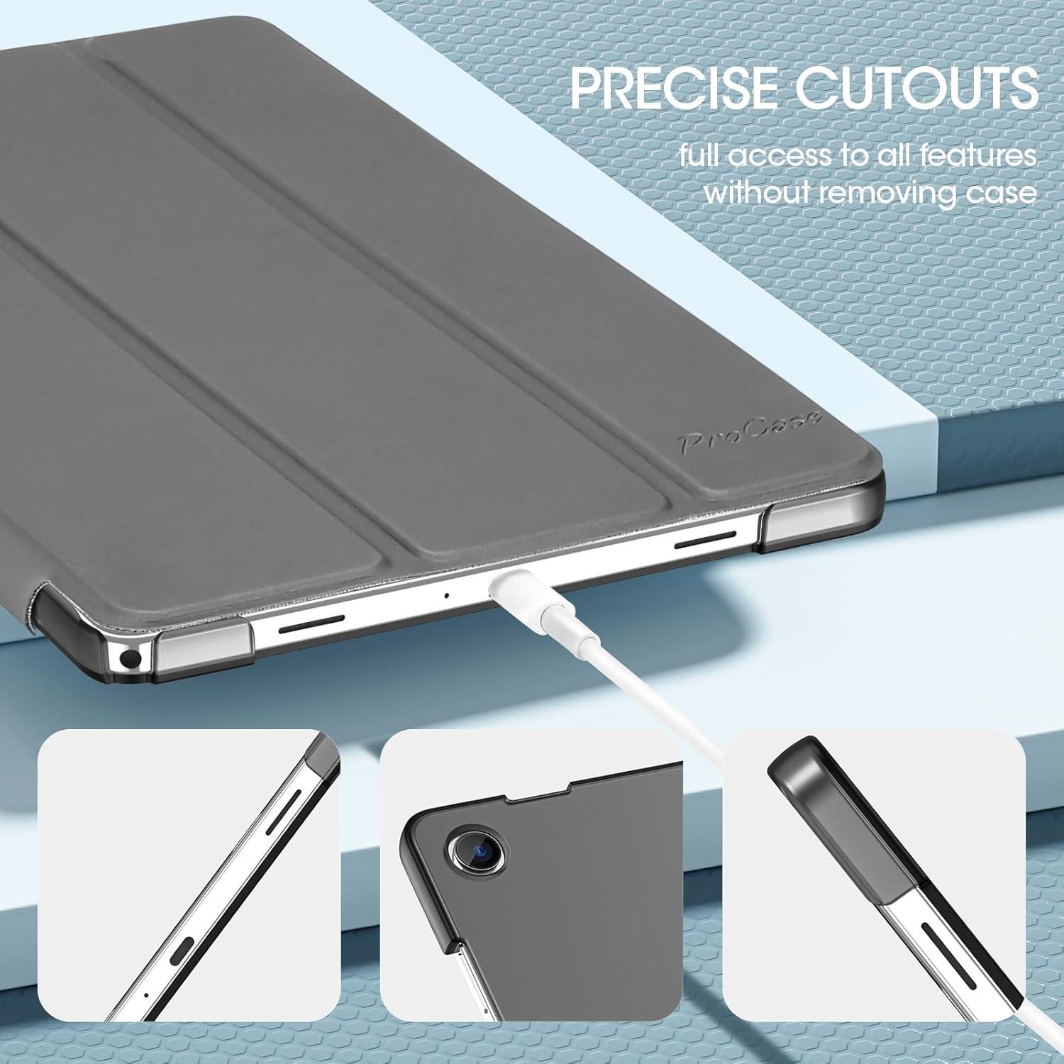 image:imageProCase Smart Case for Galaxy Tab A11 PlusA9 Plus 11 Inch Slim Stand Hard Back Shell Protective Tablet Cover Folio Case for 11 Galaxy Tab A11 Plus 2025A9 Plus 2023 BlackGray