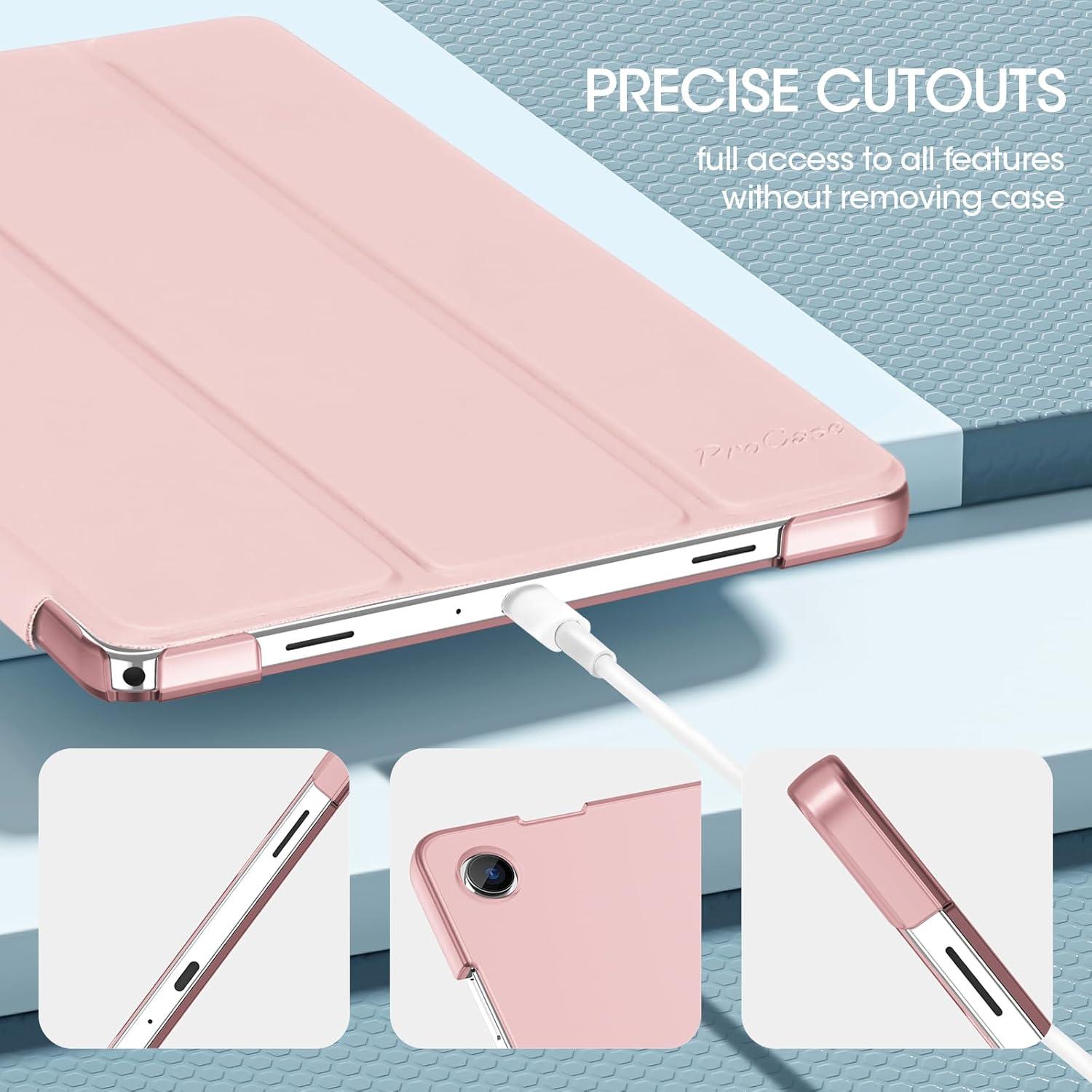 image:imageProCase Smart Case for Galaxy Tab A11 PlusA9 Plus 11 Inch Slim Stand Hard Back Shell Protective Tablet Cover Folio Case for 11 Galaxy Tab A11 Plus 2025A9 Plus 2023 BlackLightpink